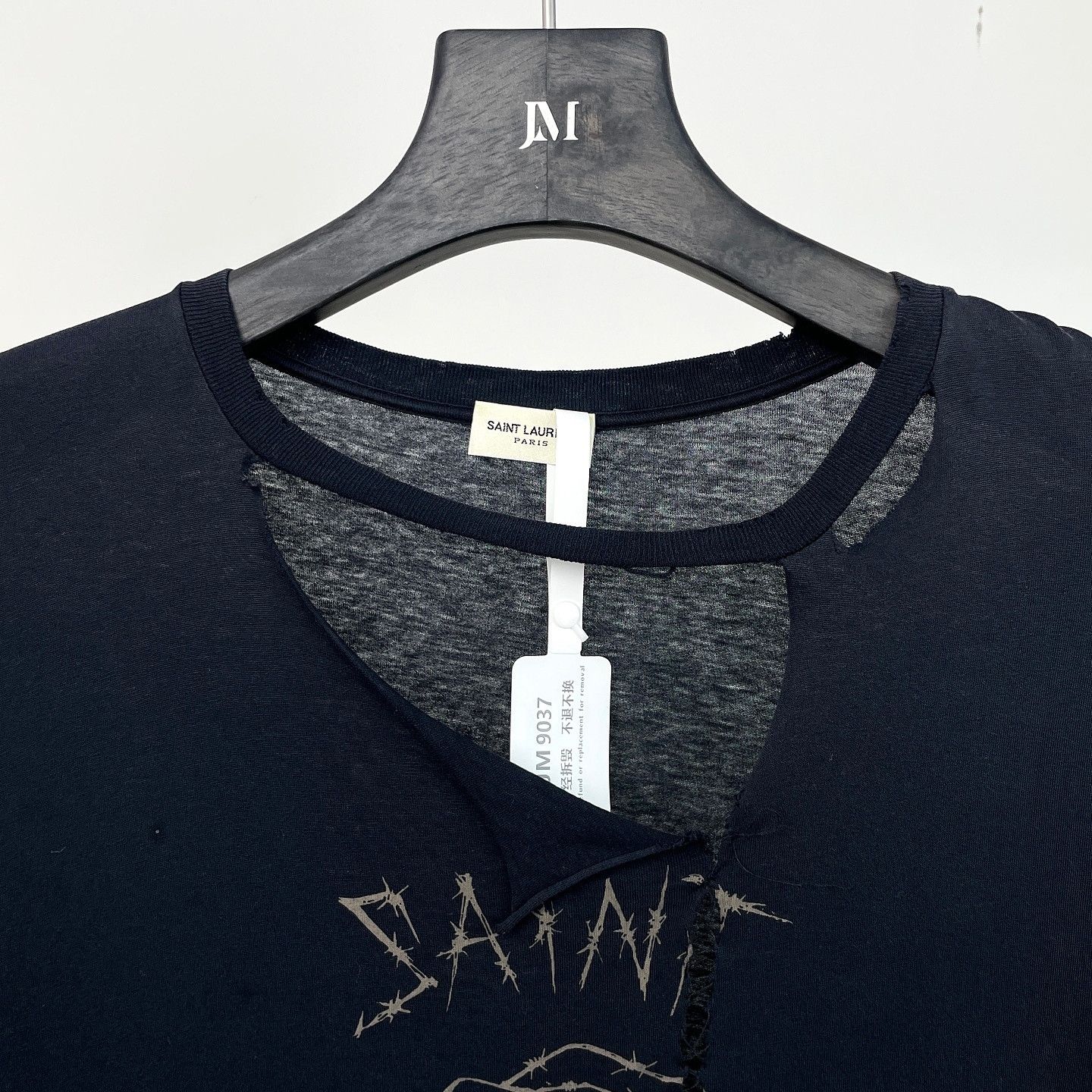 Saint Laurent Paris Saint Laurent Barbed Wire Rose Graphic T-Shirt Size S Size US S / EU 44-46 / 1 - 3 Thumbnail