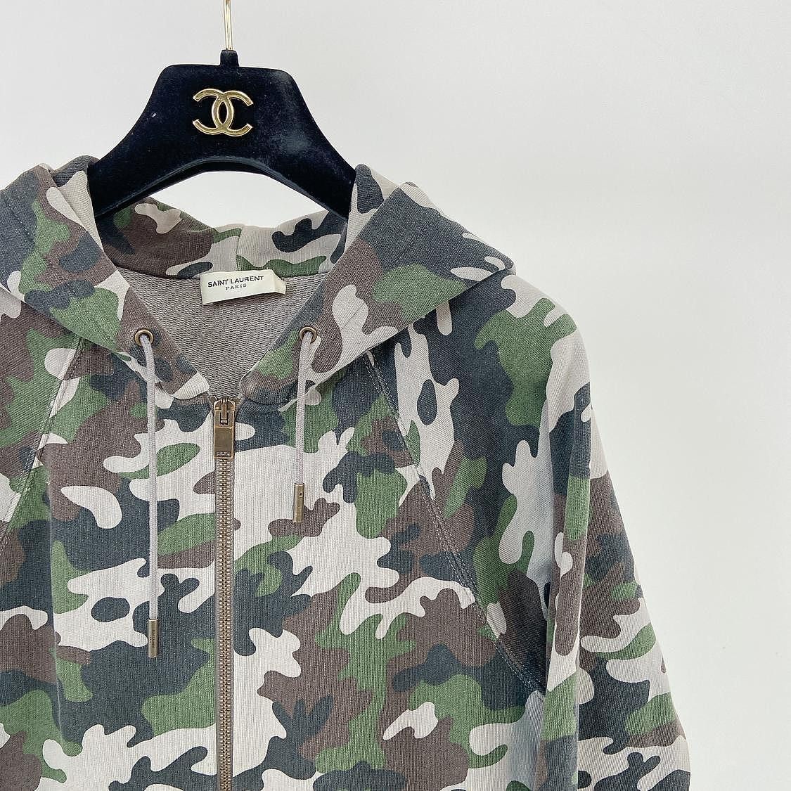 Saint Laurent Paris Saint Laurent Camo Zip Hoodie Size XS Size US XS / EU 42 / 0 - 5 Thumbnail
