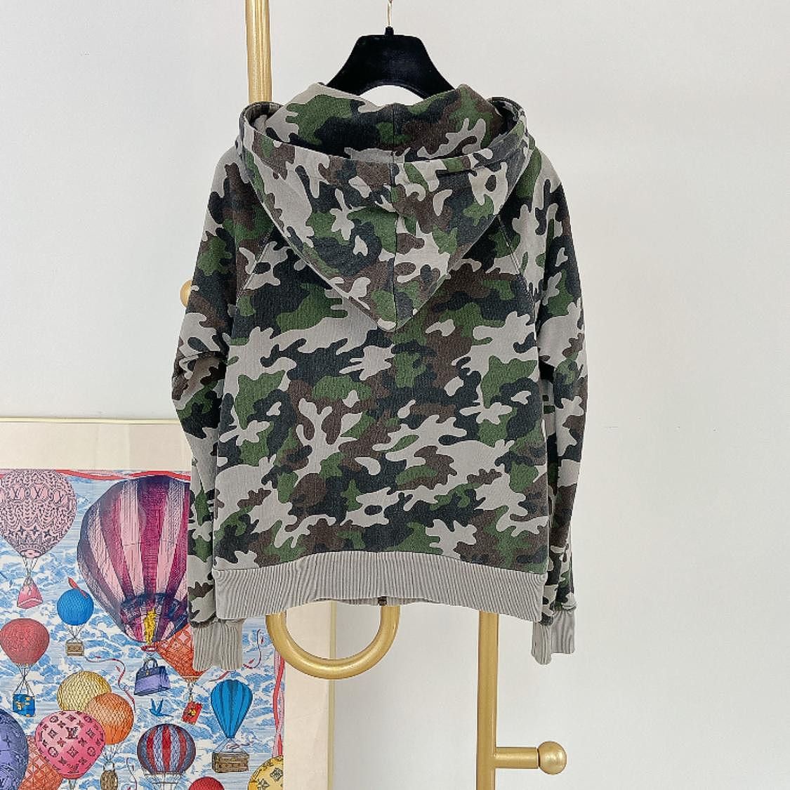 Saint Laurent Paris Saint Laurent Camo Zip Hoodie Size XS Size US XS / EU 42 / 0 - 2 Thumbnail