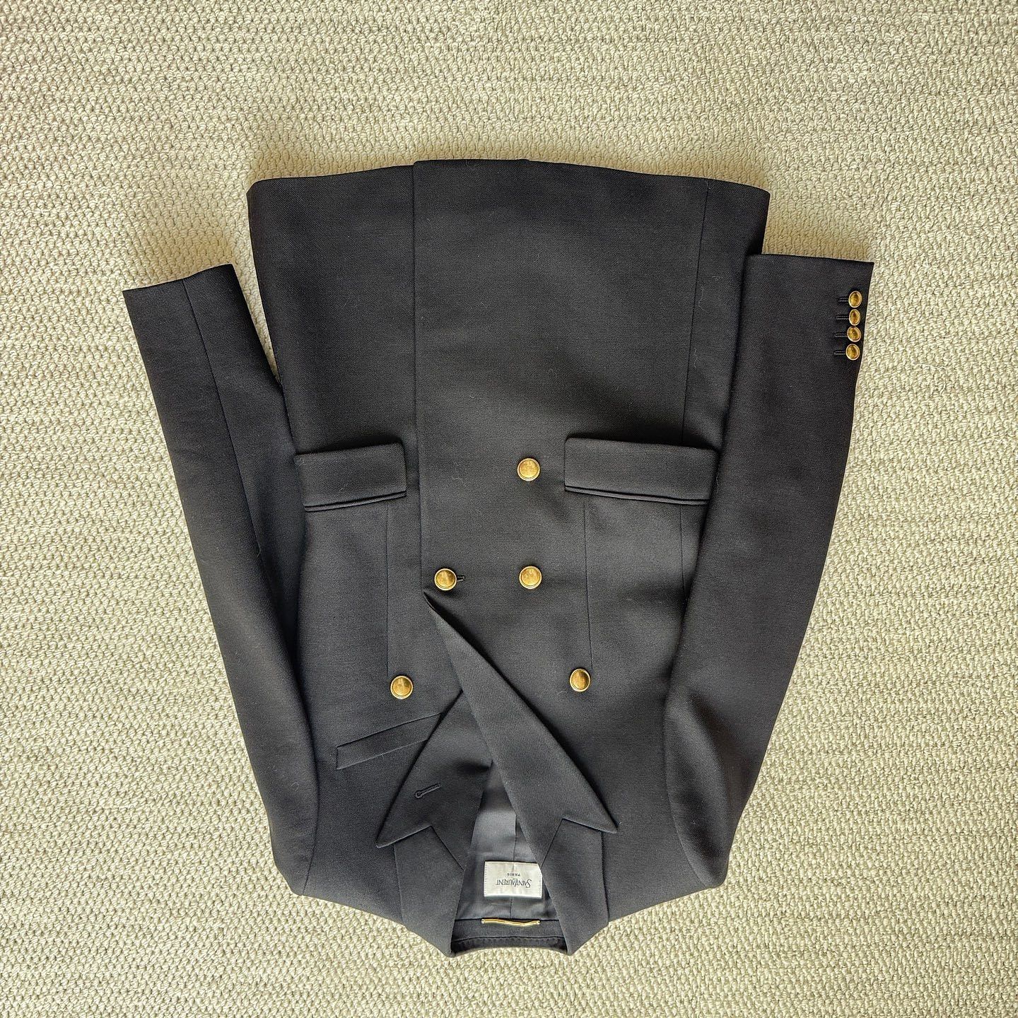 Saint Laurent Paris Saint Laurent Wool Double-Breasted Blazer F34 Size XS / US 0-2 / IT 36-38 - 6 Thumbnail