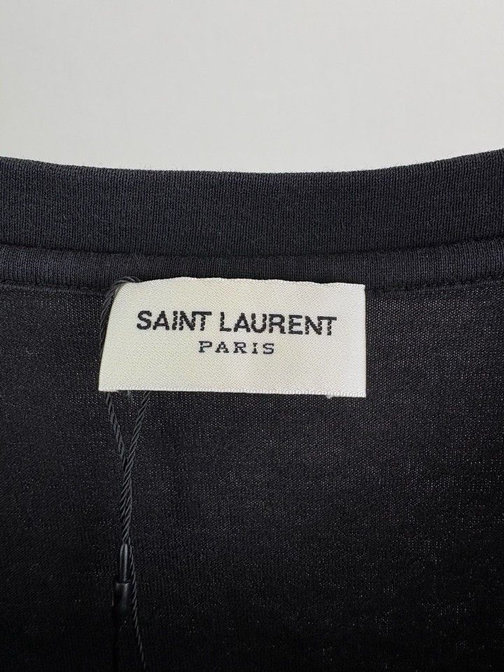 Saint Laurent Paris Saint Laurent Small Logo T-Shirt Black Size M Size US M / EU 48-50 / 2 - 3 Thumbnail