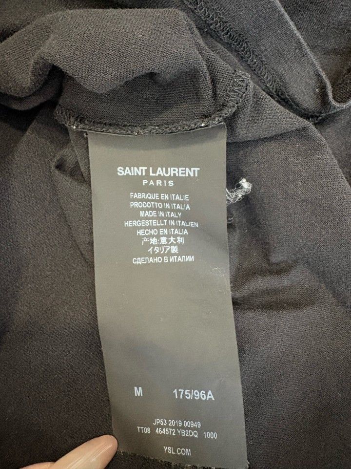 Saint Laurent Paris Saint Laurent Small Logo T-Shirt Black Size M Size US M / EU 48-50 / 2 - 4 Thumbnail