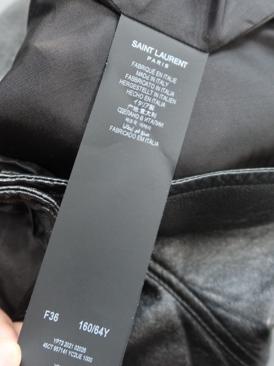 Saint Laurent Paris Saint Laurent Leather Shorts Black F36 Size 26" / US 2 / IT 38 - 4 Thumbnail