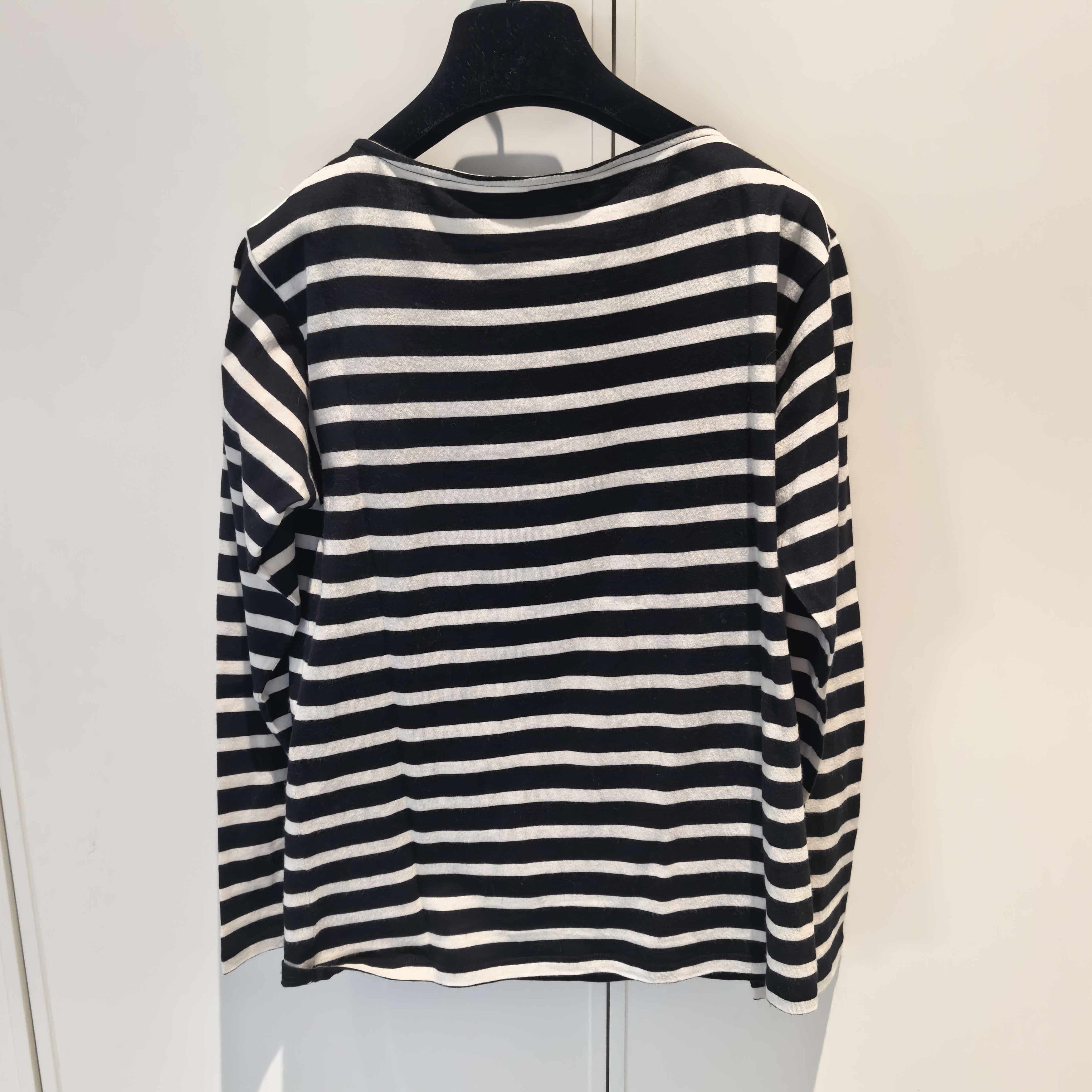 Saint Laurent Paris Saint Laurent Striped Rhinestone Star Long Sleeve T-Shirt XS Size XS / US 0-2 / IT 36-38 - 2 Thumbnail