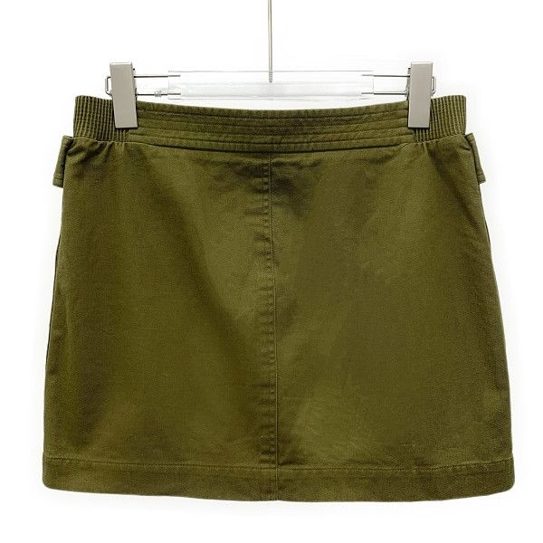 Saint Laurent Paris Saint Laurent Olive Button Mini Skirt F36 Size 26" / US 2 / IT 38 - 2 Thumbnail