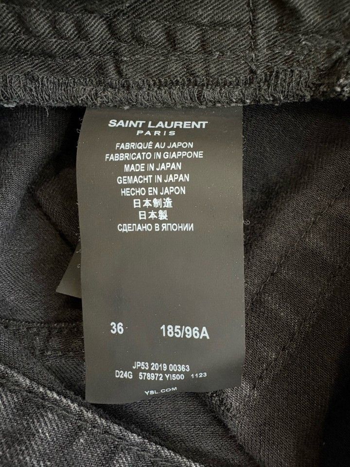 Saint Laurent Paris Saint Laurent Black Denim Jeans Size 36 Size US 36 / EU 52 - 4 Thumbnail