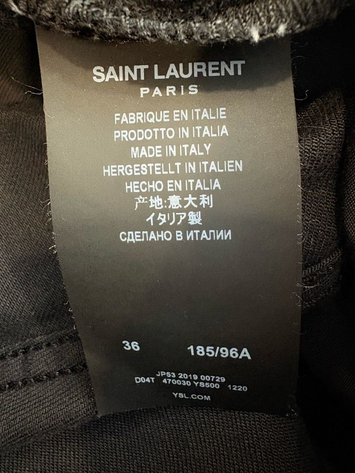 Saint Laurent Paris Saint Laurent Distressed Black Denim Jeans Size 36 Size US 36 / EU 52 - 4 Thumbnail