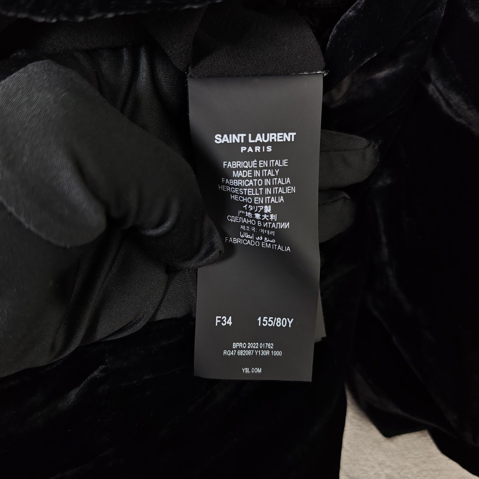 Saint Laurent Paris Saint Laurent Velvet Mini Dress F34 Size XS / US 0-2 / IT 36-38 - 4 Thumbnail