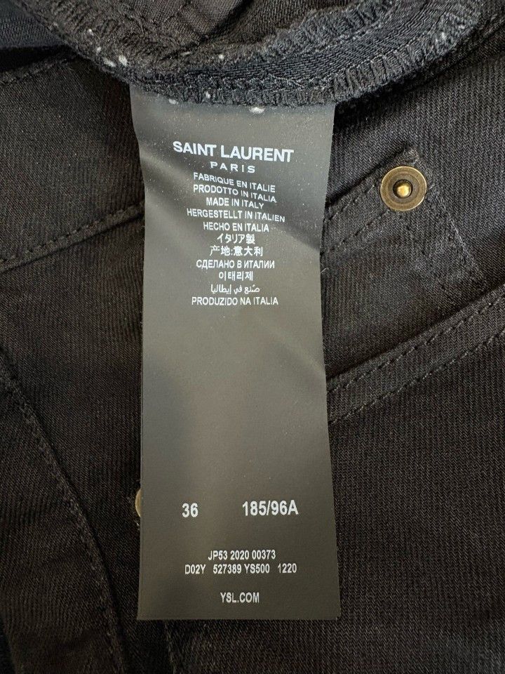 Saint Laurent Paris Saint Laurent Black Denim Jeans Size 36 Size US 36 / EU 52 - 4 Thumbnail