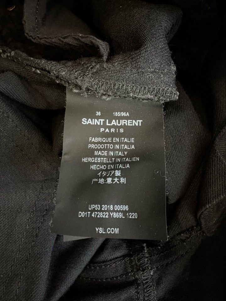 Saint Laurent Paris Saint Laurent Black Denim Jeans Size 36 Size US 36 / EU 52 - 4 Thumbnail