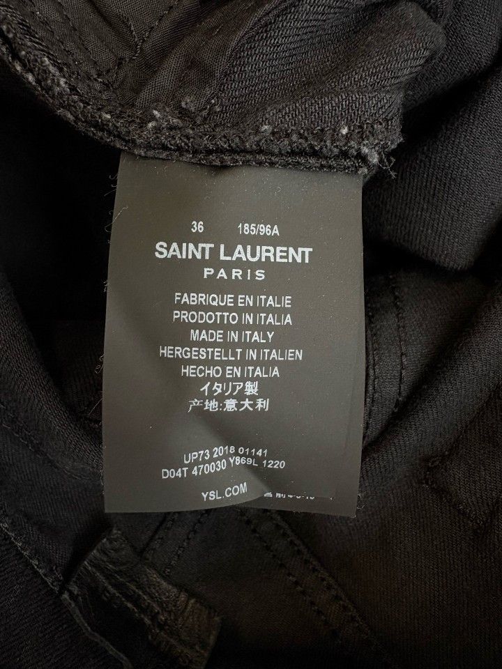 Saint Laurent Paris Saint Laurent Black Denim Jeans Size 36 Size US 36 / EU 52 - 4 Thumbnail