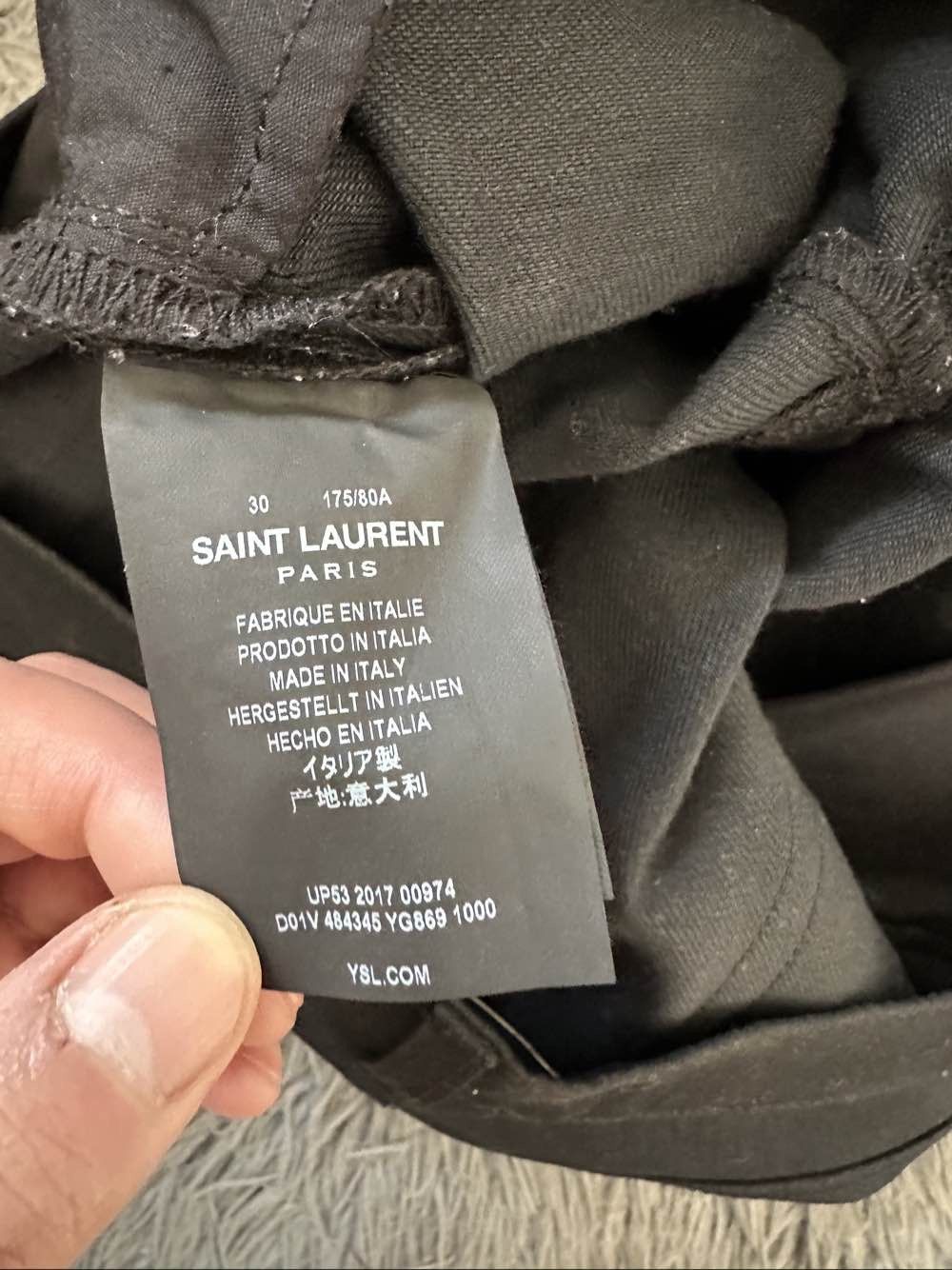 Saint Laurent Paris Saint Laurent Black Denim Jeans Size 30 Size US 30 / EU 46 - 4 Thumbnail