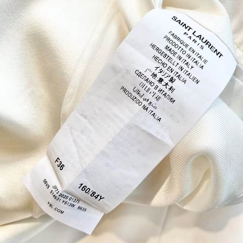 Saint Laurent Paris Saint Laurent White Single Button Blazer Size 36 Size XS / US 0-2 / IT 36-38 - 4 Thumbnail