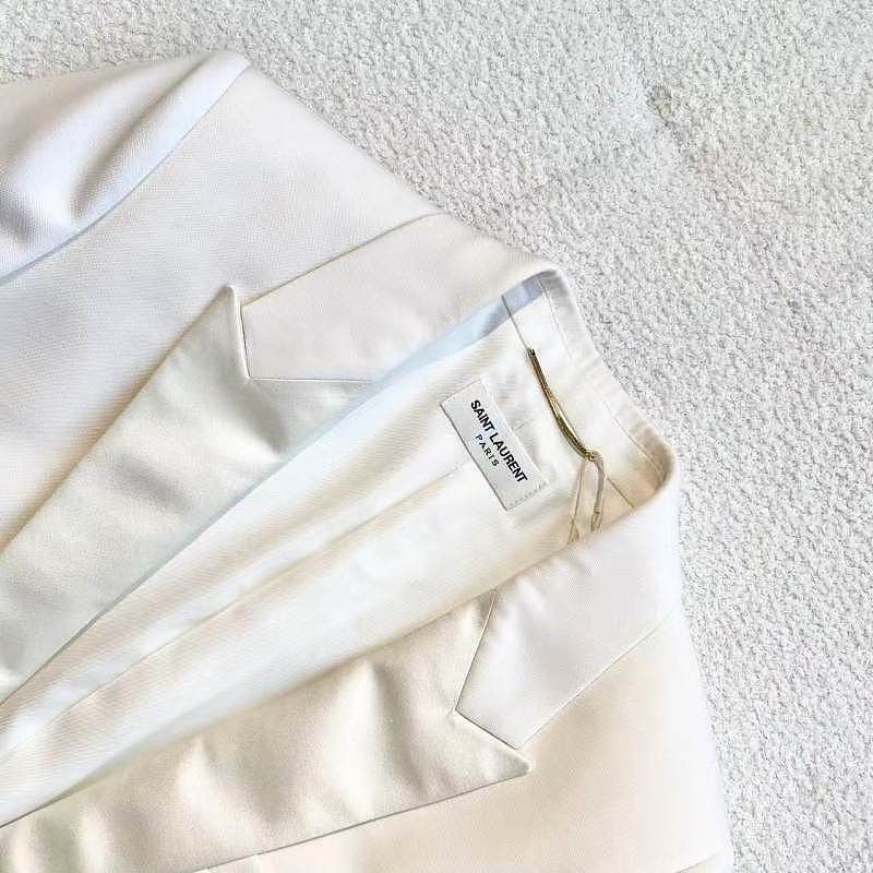 Saint Laurent Paris Saint Laurent White Single Button Blazer Size 36 Size XS / US 0-2 / IT 36-38 - 3 Thumbnail