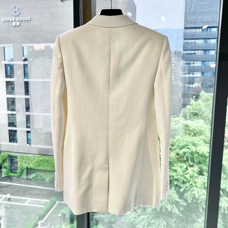 Saint Laurent Paris Saint Laurent White Single Button Blazer Size 36 Size XS / US 0-2 / IT 36-38 - 2 Thumbnail