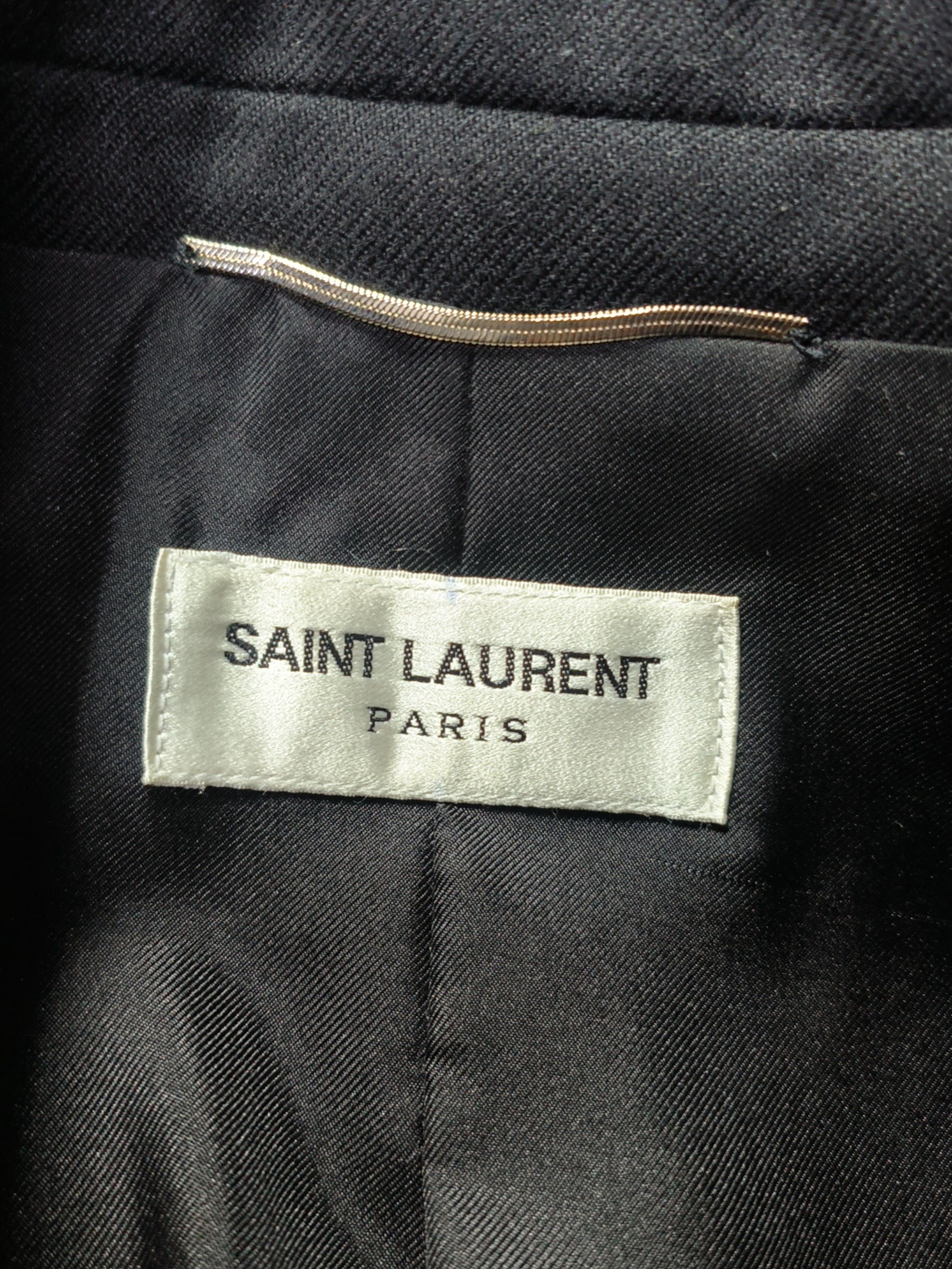 Saint Laurent Paris Saint Laurent Striped Double Breasted Blazer Size 38R Size 38R - 3 Thumbnail