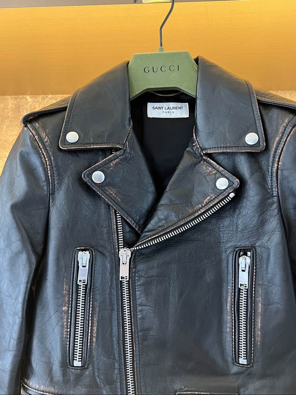 Saint Laurent Paris Saint Laurent Leather Biker Jacket Size FR 36 Size XS / US 0-2 / IT 36-38 - 5 Thumbnail
