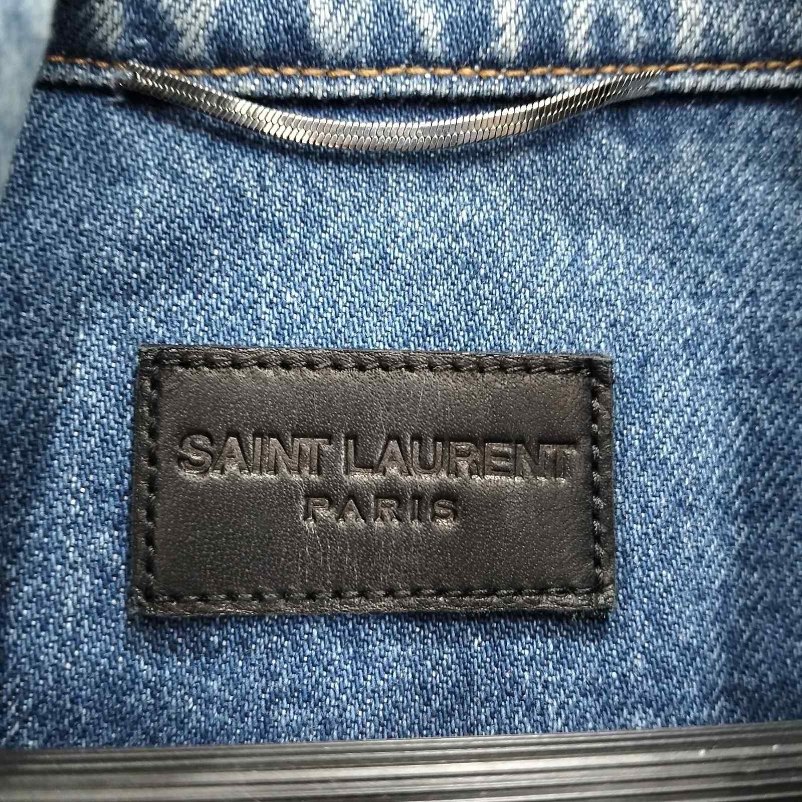 Saint Laurent Paris Saint Laurent Blue Denim Jacket Size L Size US L / EU 52-54 / 3 - 3 Thumbnail