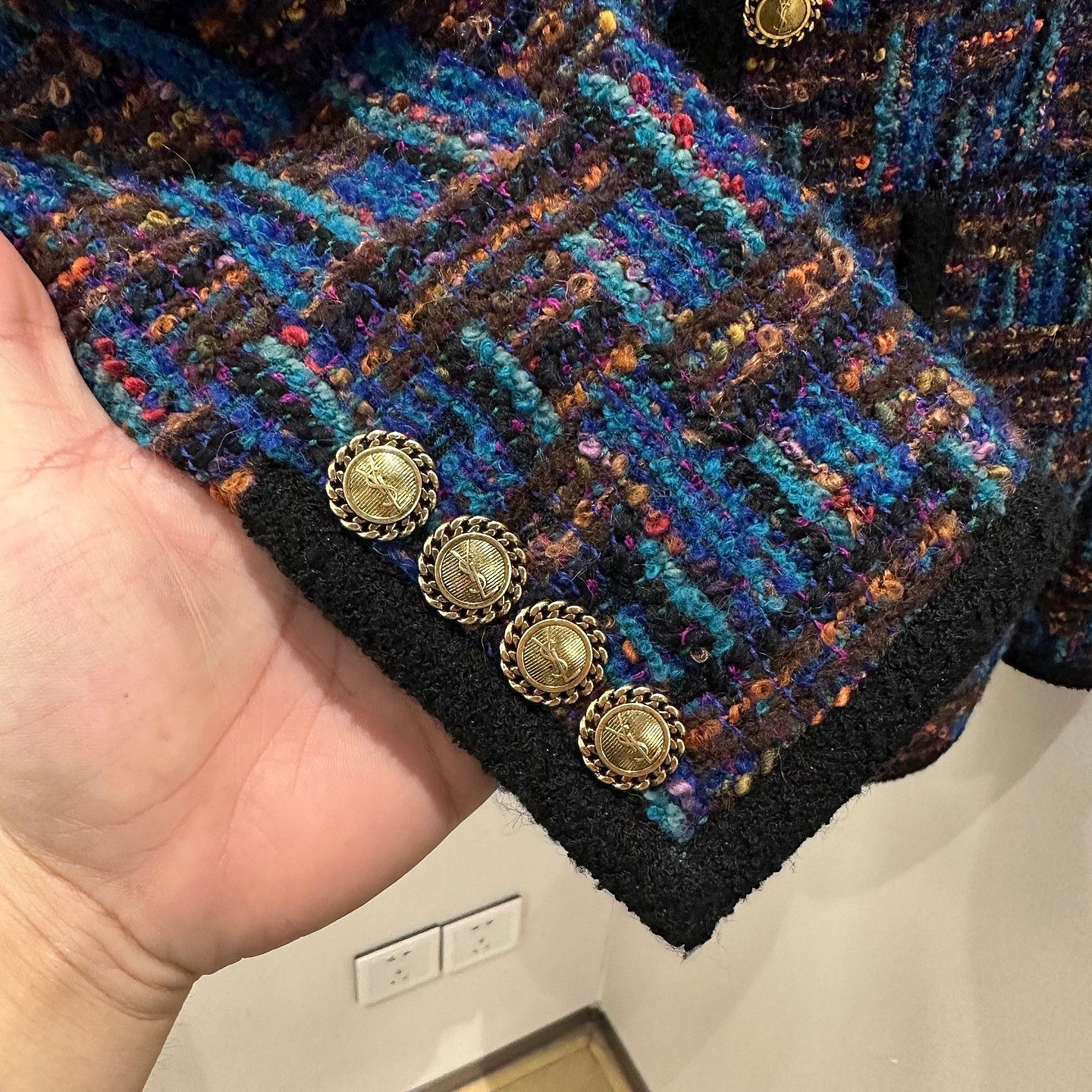 Saint Laurent Paris Saint Laurent Multi Tweed Jacket Size 38 Size S / US 4 / IT 40 - 6 Thumbnail