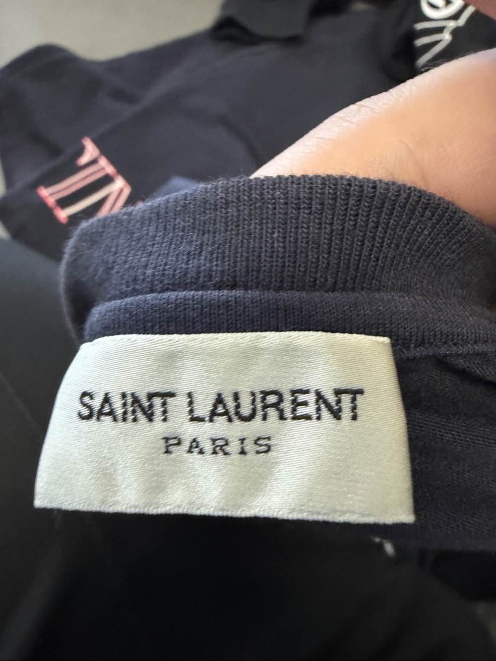 Saint Laurent Paris Saint Laurent Reverse Logo T-Shirt Size L Size US L / EU 52-54 / 3 - 3 Thumbnail