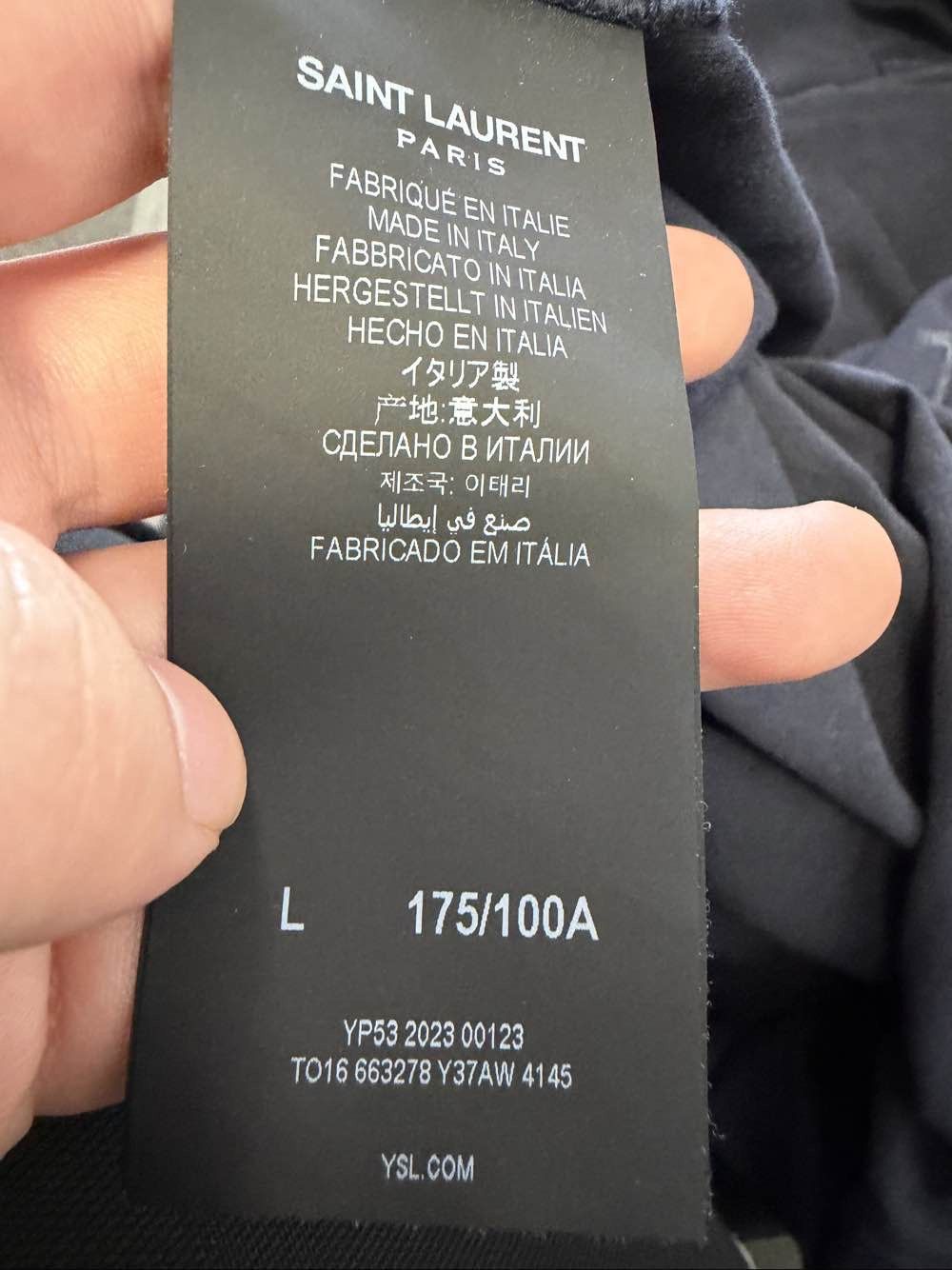 Saint Laurent Paris Saint Laurent Reverse Logo T-Shirt Size L Size US L / EU 52-54 / 3 - 4 Thumbnail