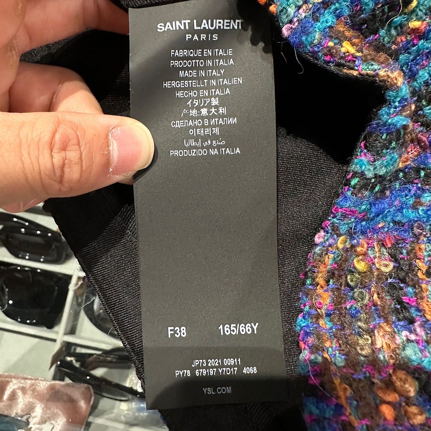 Saint Laurent Paris Saint Laurent Multicolor Tweed Shorts F38 Size 27" / US 4 / IT 40 - 4 Thumbnail