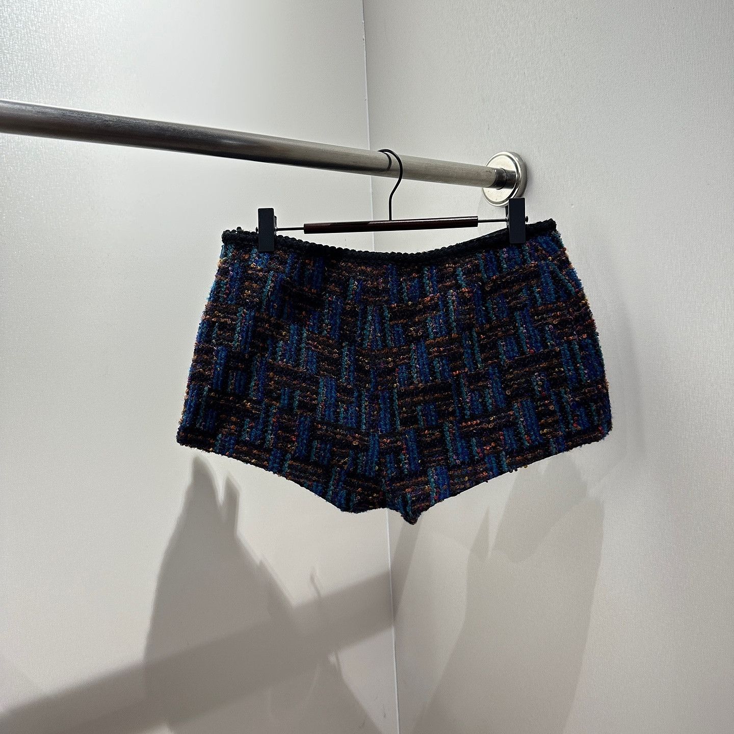 Saint Laurent Paris Saint Laurent Multicolor Tweed Shorts F38 Size 27" / US 4 / IT 40 - 2 Thumbnail