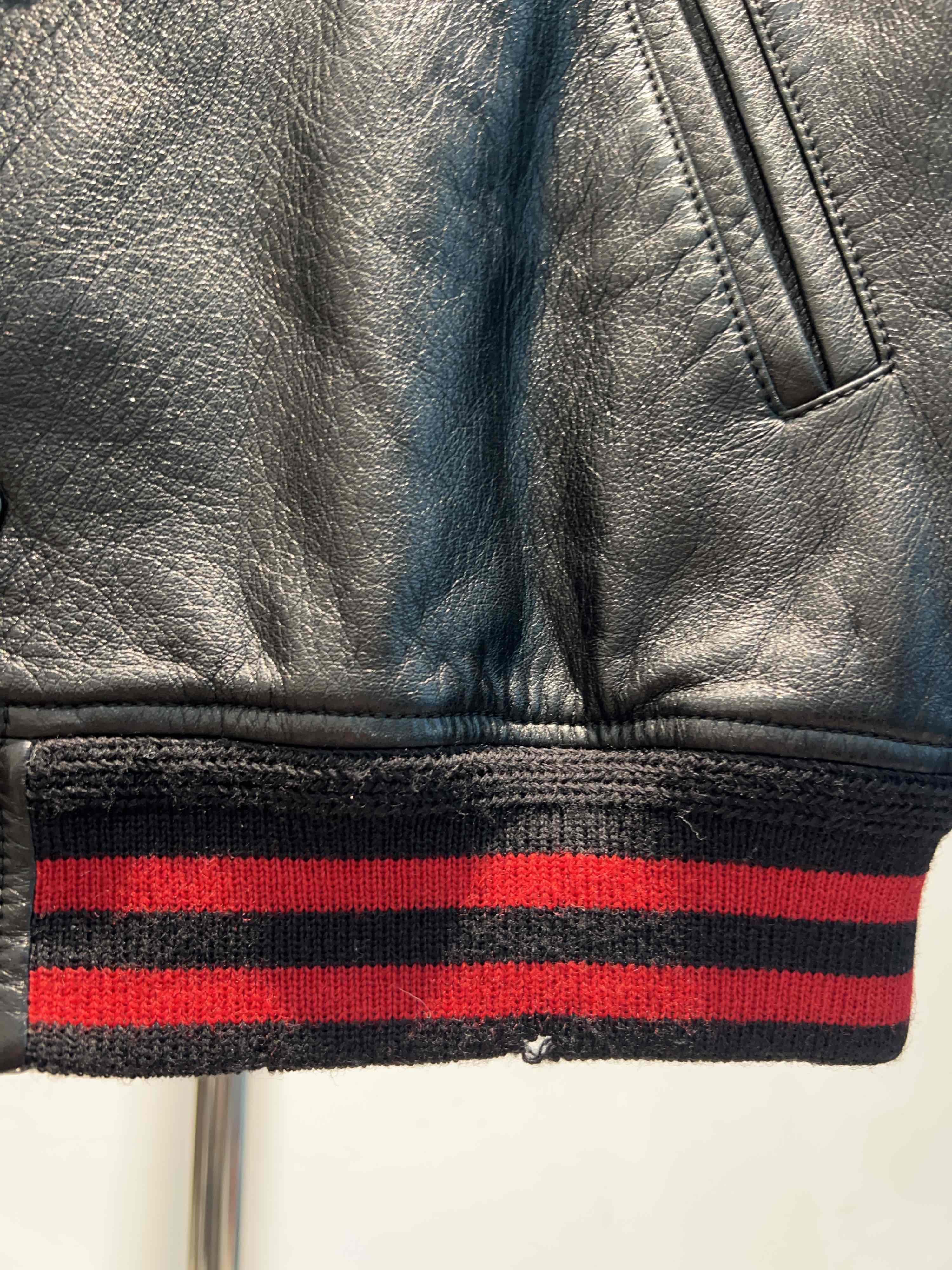 Saint Laurent Paris Saint Laurent Leather Varsity Bomber Jacket Size 54 Size US L / EU 52-54 / 3 - 6 Thumbnail