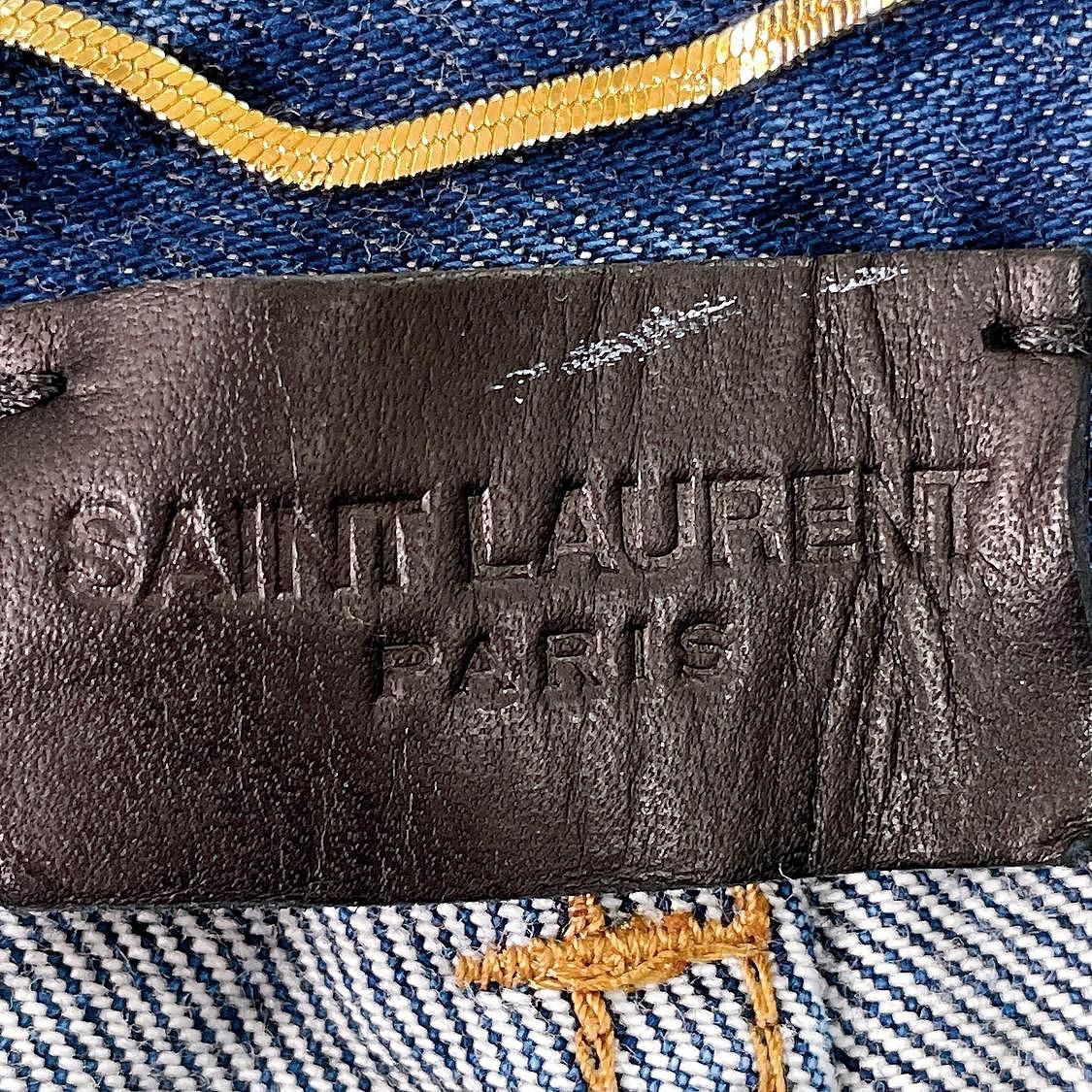 Saint Laurent Paris Saint Laurent Frayed Detail Denim Jeans Size 29 Size US 29 - 3 Thumbnail