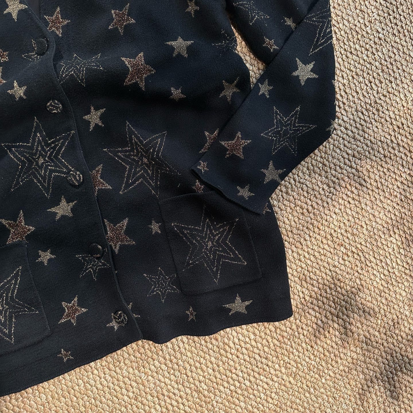Saint Laurent Paris Saint Laurent Gold Star Cardigan Size XS Size US XS / EU 42 / 0 - 7 Thumbnail