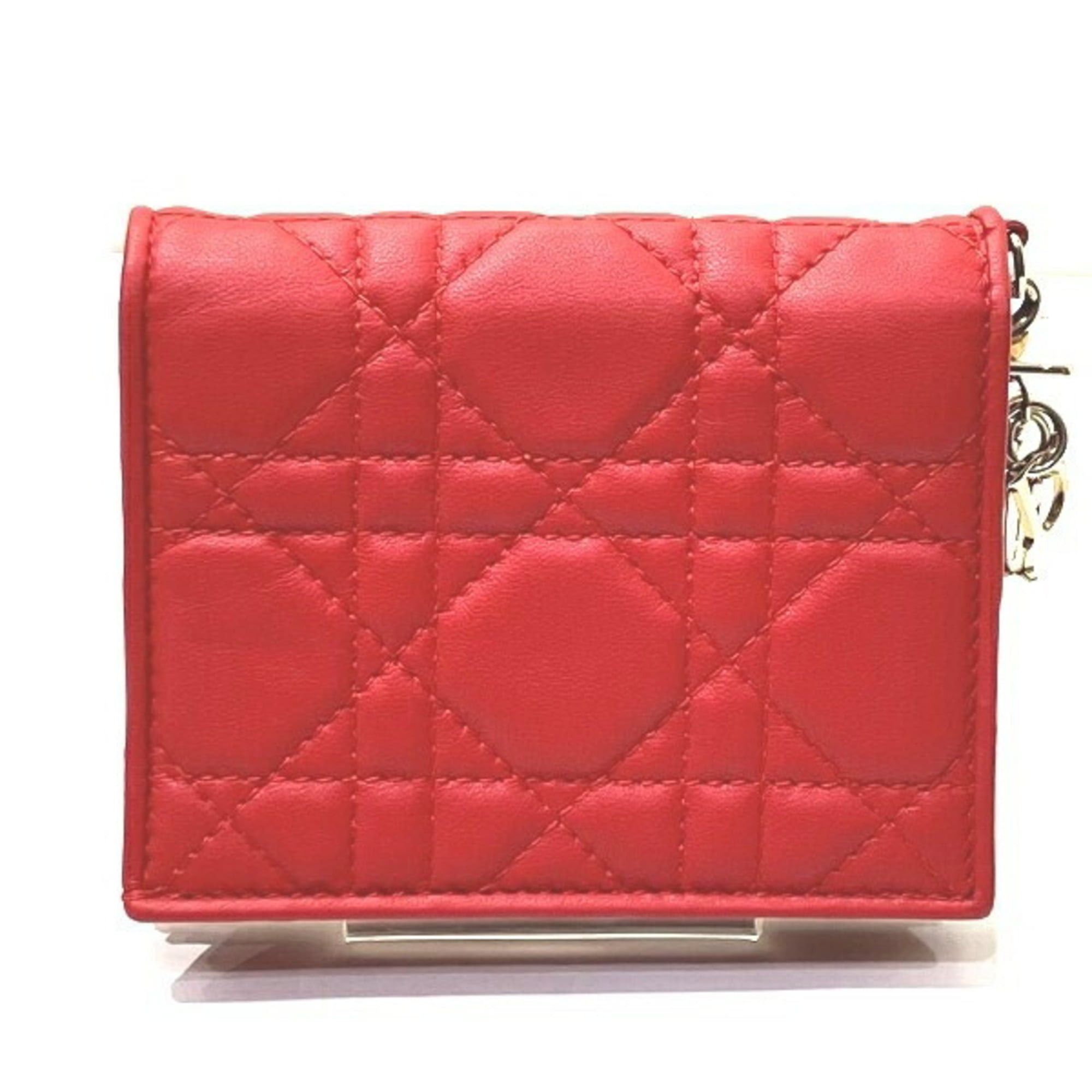 Dior Christian Dior Dior Cannage 43-MA-0128 Bi-fold Wallet with Charm for Women Size ONE SIZE - 2 Thumbnail
