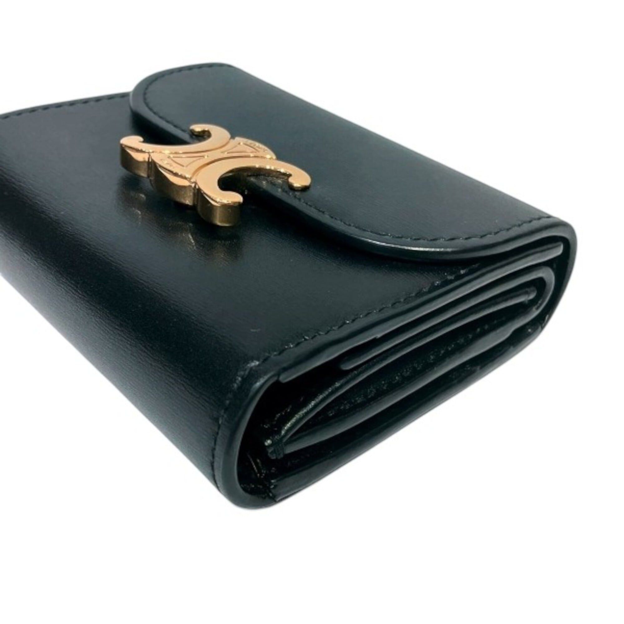 Celine Celine Small Flap Wallet Tri-fold Triomphe Calfskin 10D783DPV Size ONE SIZE - 7 Thumbnail