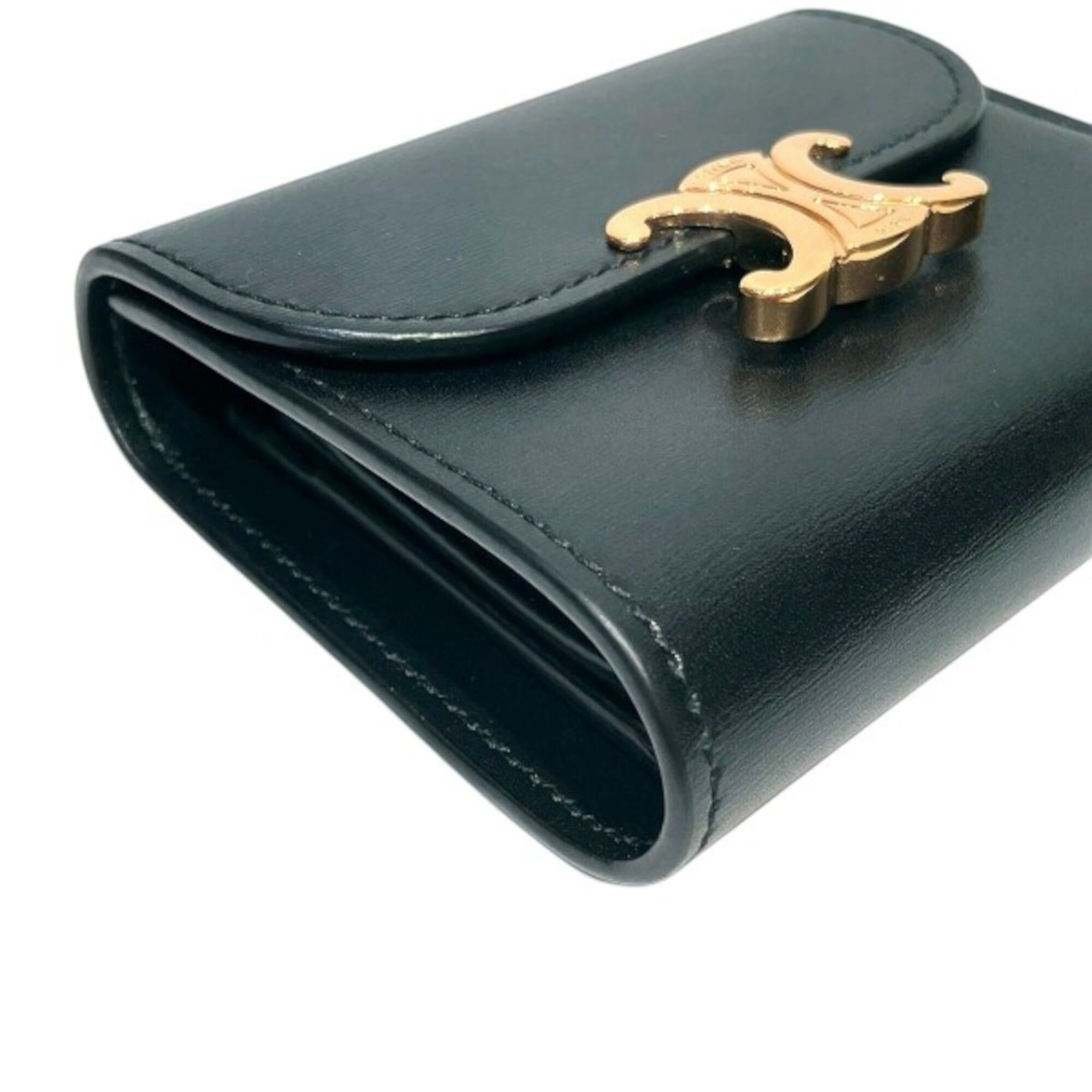 Celine Celine Small Flap Wallet Tri-fold Triomphe Calfskin 10D783DPV Size ONE SIZE - 6 Thumbnail