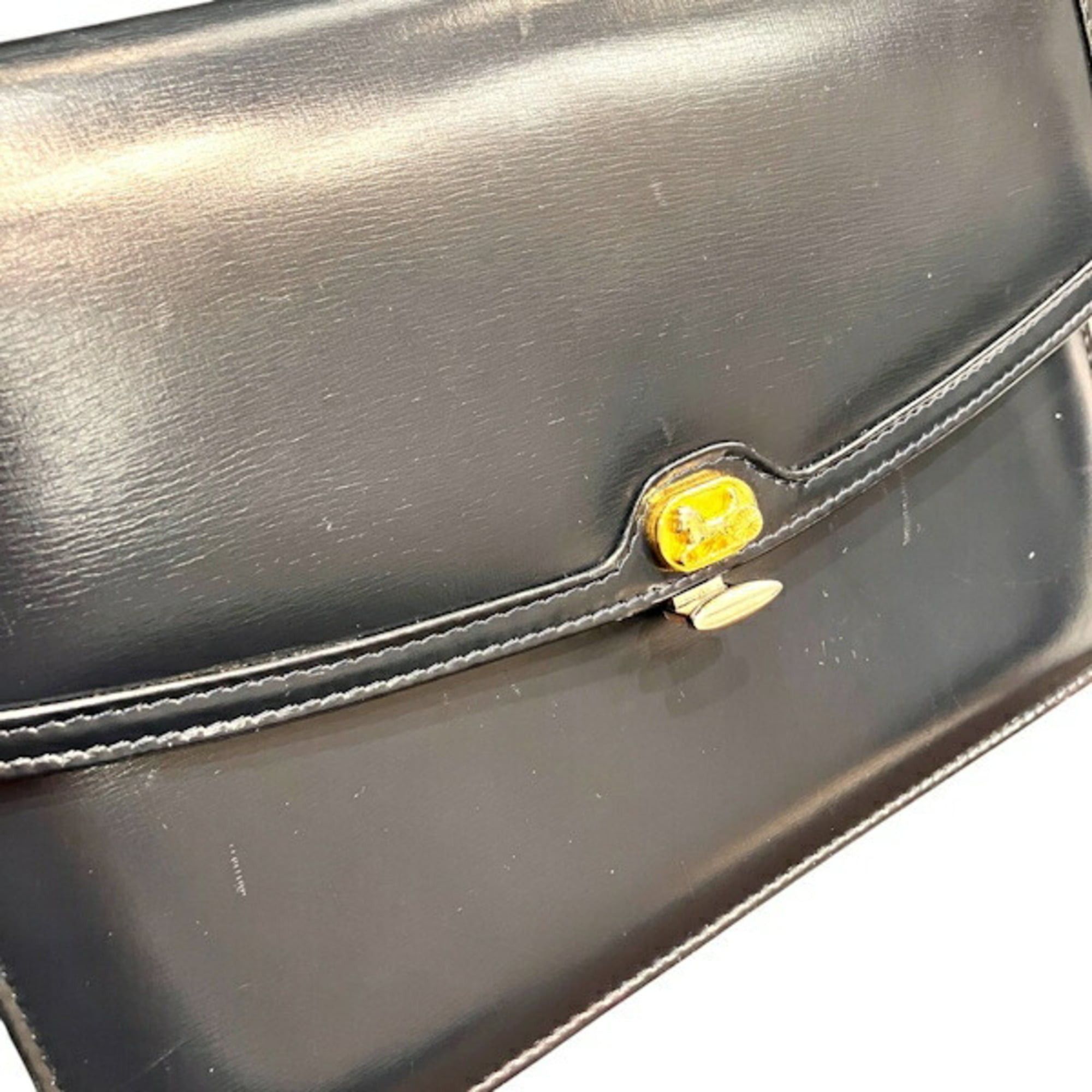 Celine Celine Carriage Hardware Navy Leather Handbag Shoulder Bag for Women Size ONE SIZE - 7 Thumbnail