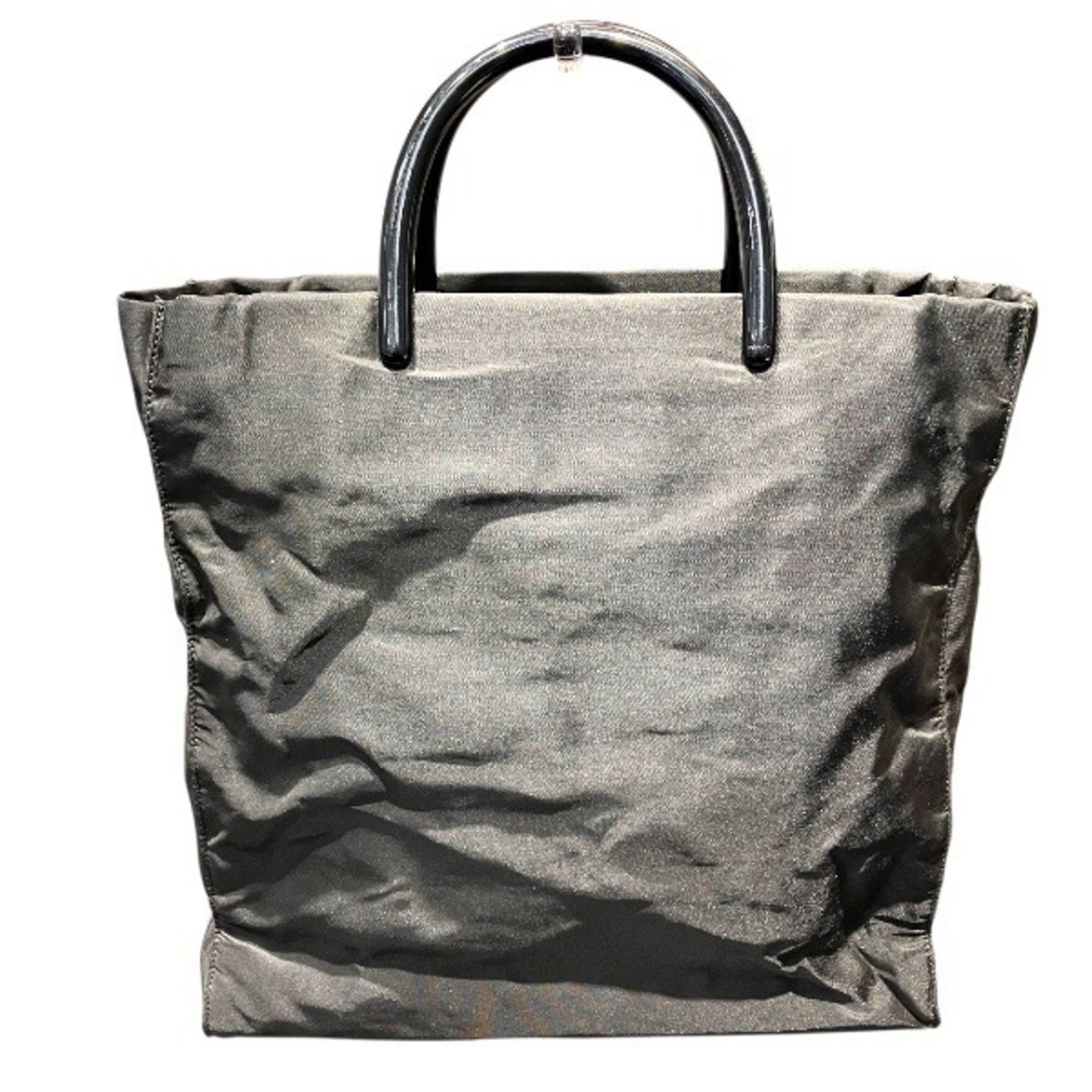 Prada Prada Black Nylon x Plastic Handbag Tote Bag for Men and Women Size ONE SIZE - 2 Thumbnail