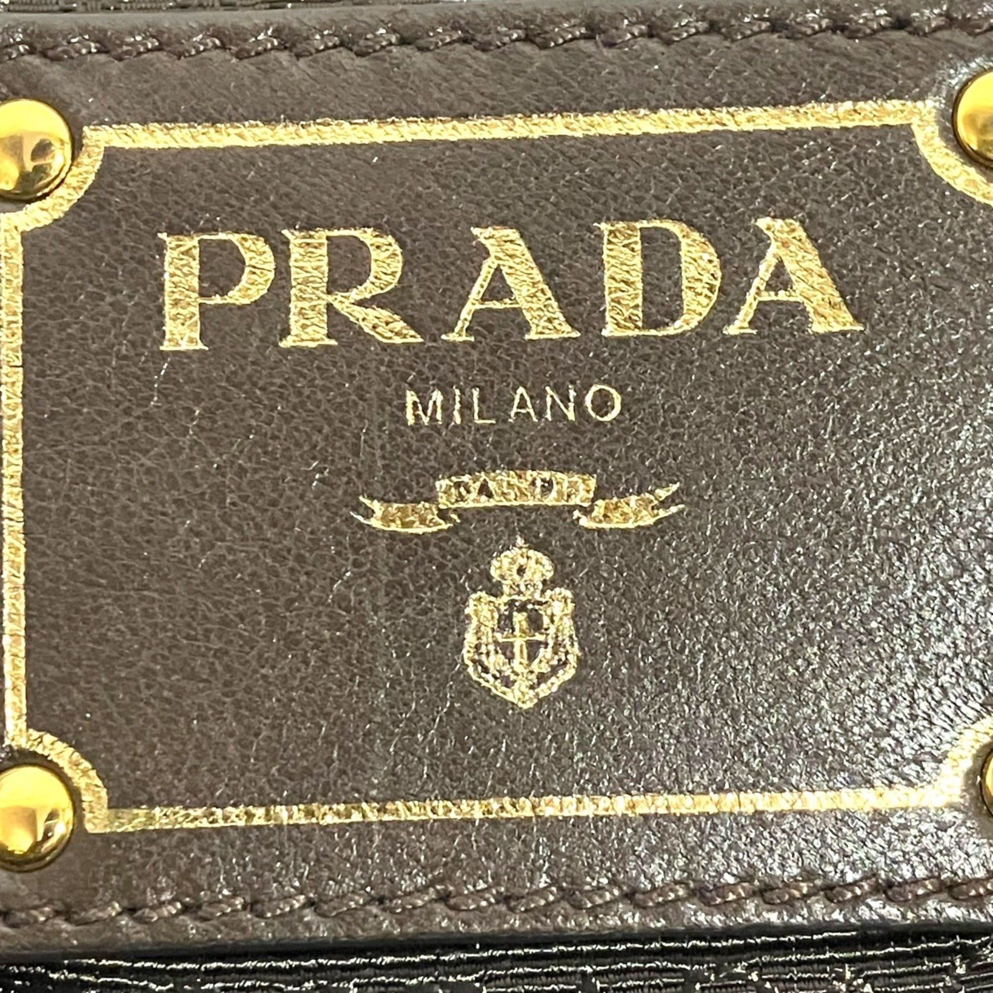 Prada Prada Gathered Bag Handbag Tessuto Gaufre Nylon Leather BN1788 Size ONE SIZE - 4 Thumbnail