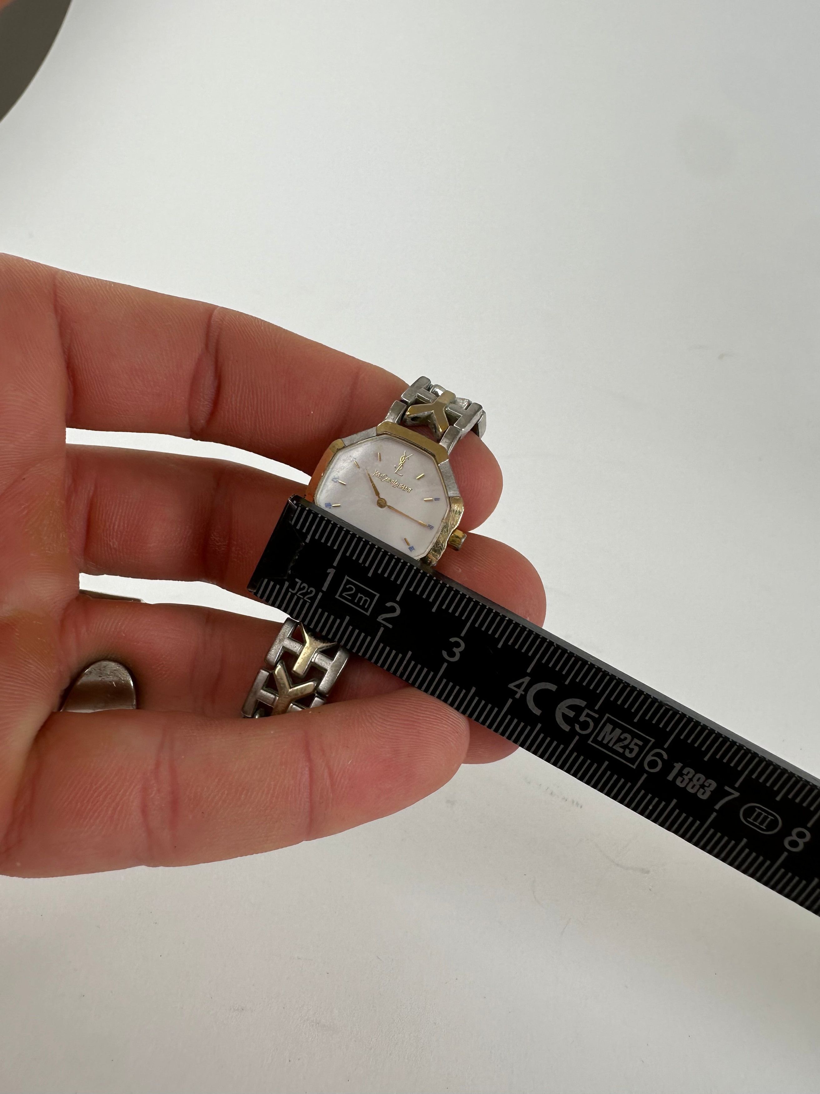 Yves Saint Laurent Vintage Two-Tone Ladies Watch White Dial Size ONE SIZE - 9 Thumbnail