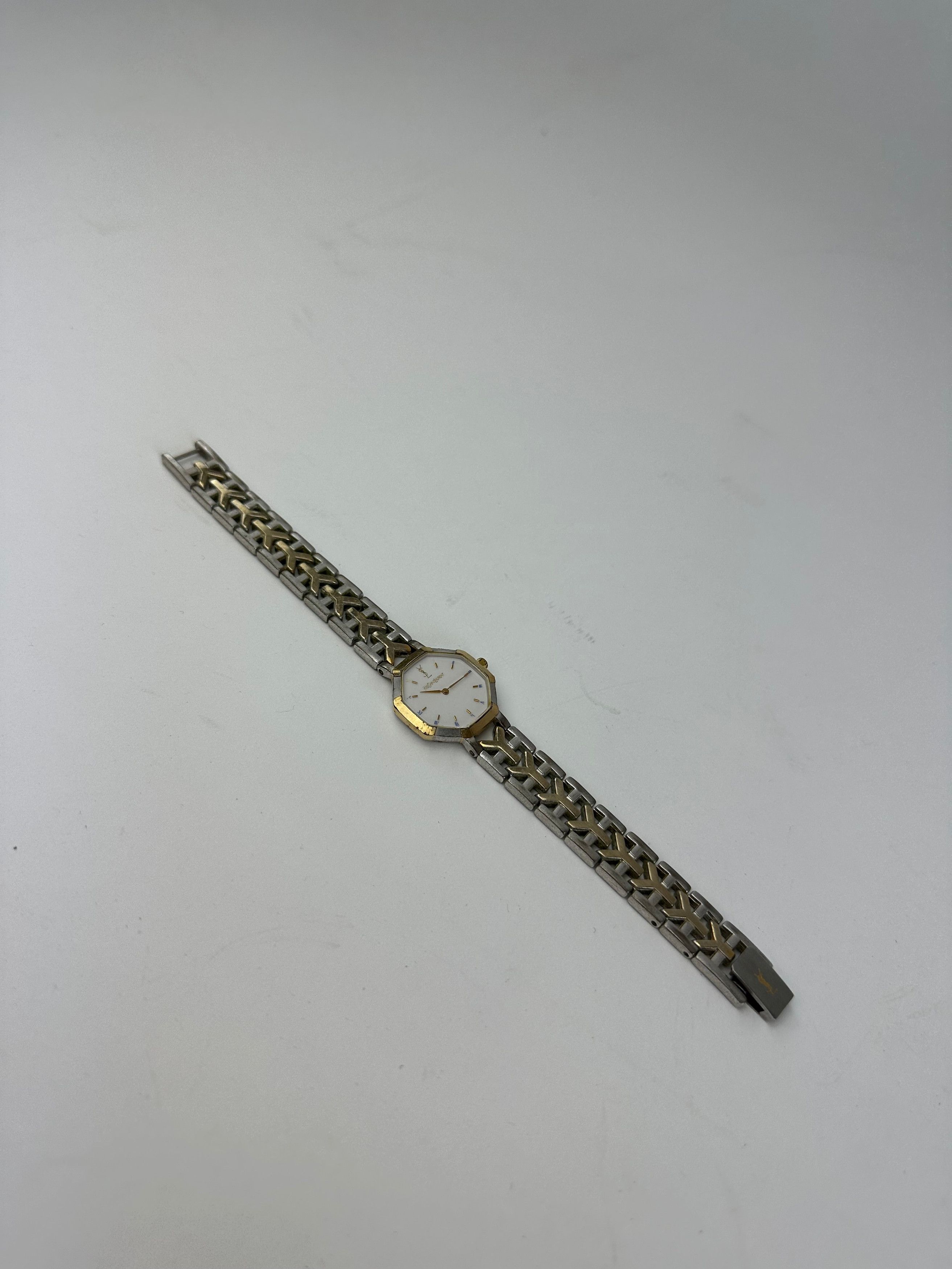 Yves Saint Laurent Vintage Two-Tone Ladies Watch White Dial Size ONE SIZE - 3 Thumbnail