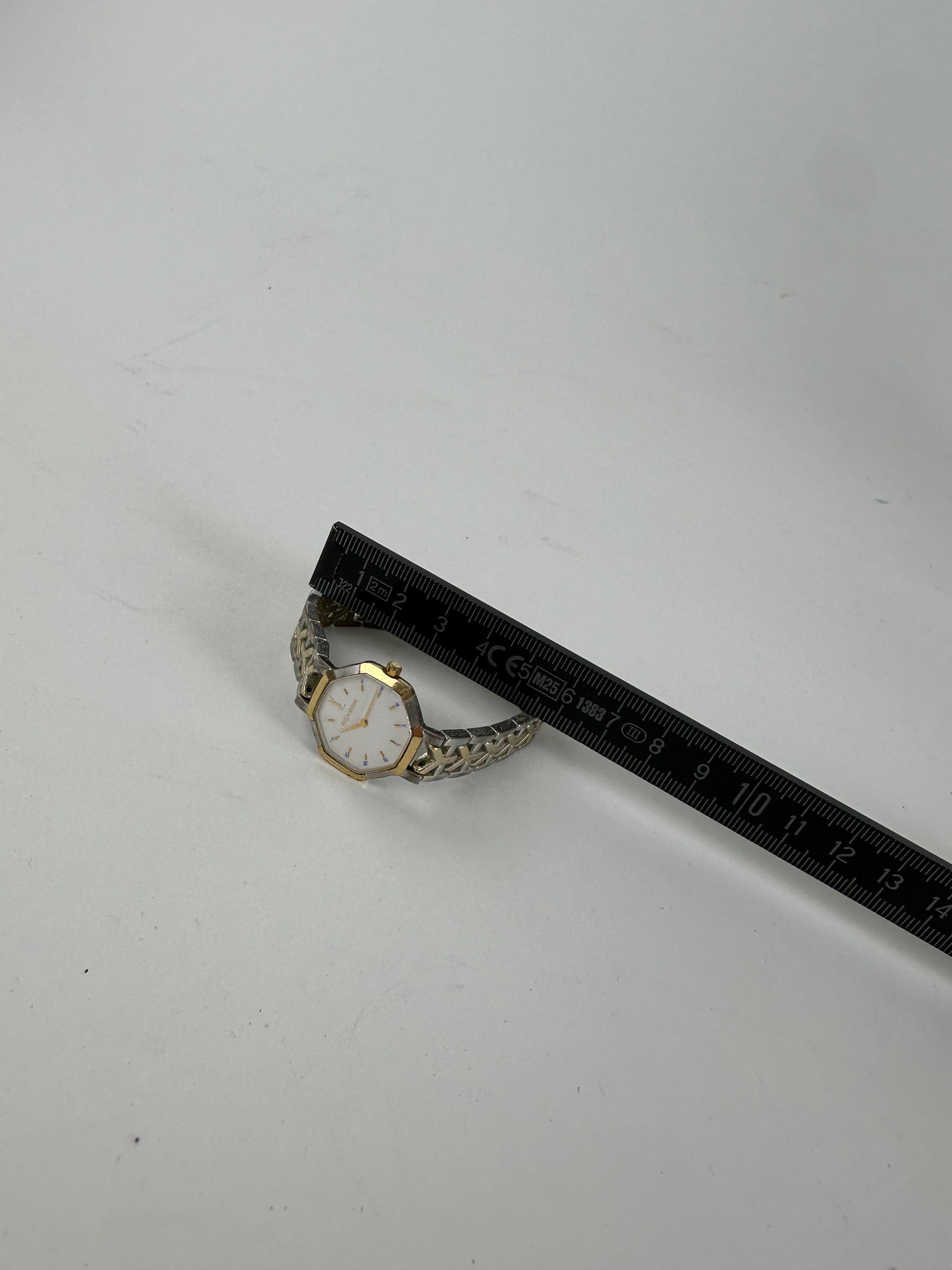 Yves Saint Laurent Vintage Two-Tone Ladies Watch White Dial Size ONE SIZE - 7 Thumbnail