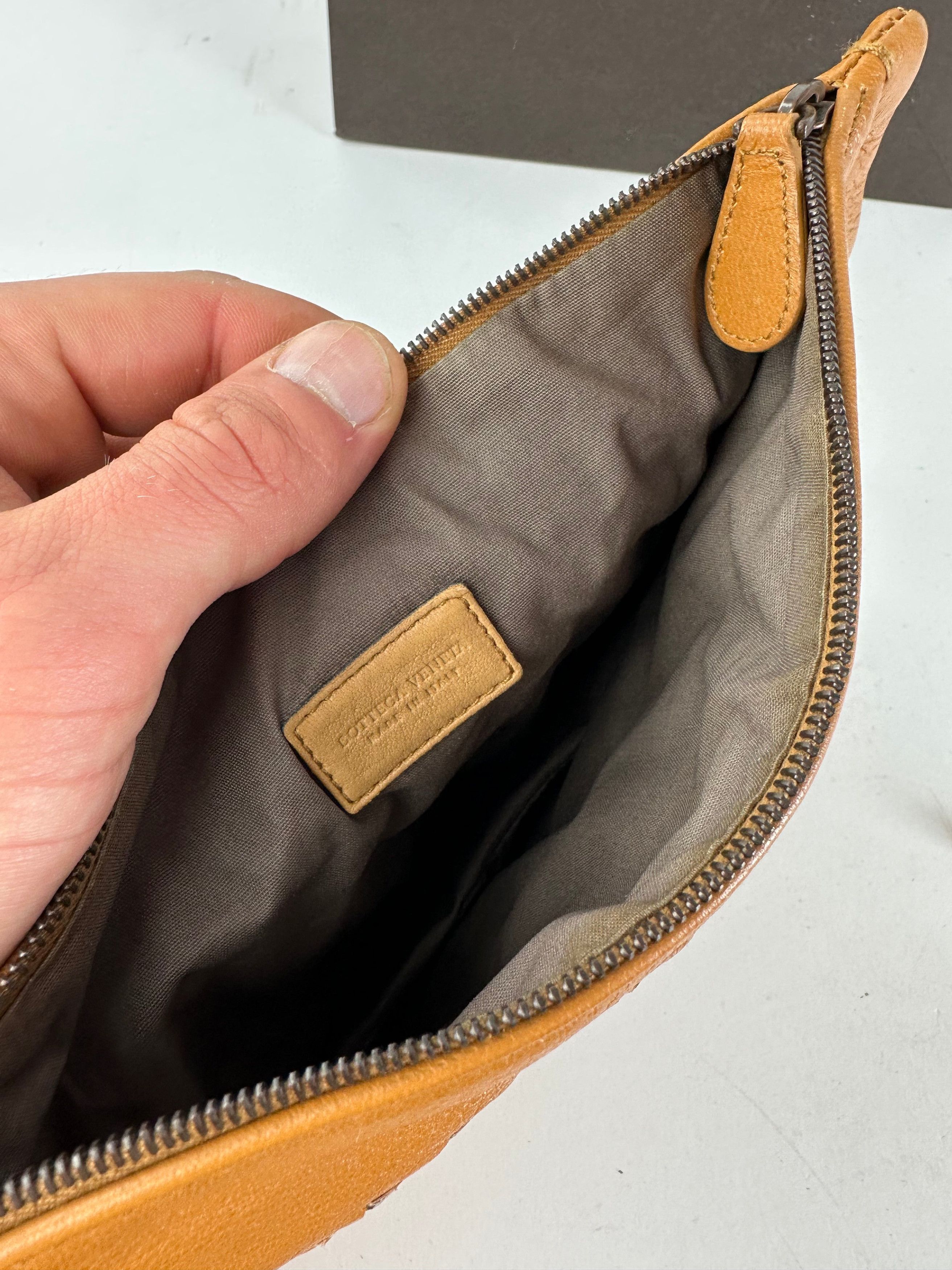 Bottega Veneta 2008 Patchwork Floral Leather Clutch Cognac Size ONE SIZE - 3 Thumbnail