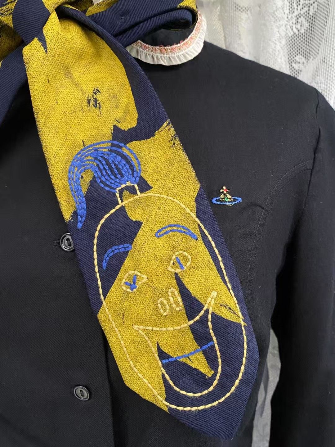 Vivienne Westwood Vivienne Westwood 2017AW Clown Embroidery Tie Size ONE SIZE - 2 Thumbnail