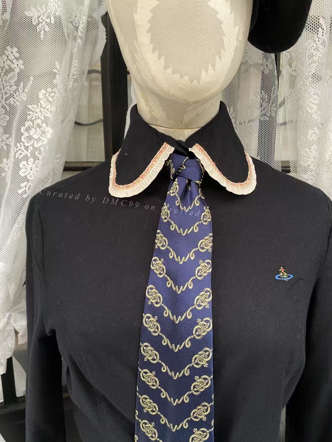 Vivienne Westwood Vivienne Westwood Navy Gold Rope Tie Size ONE SIZE - 2 Thumbnail