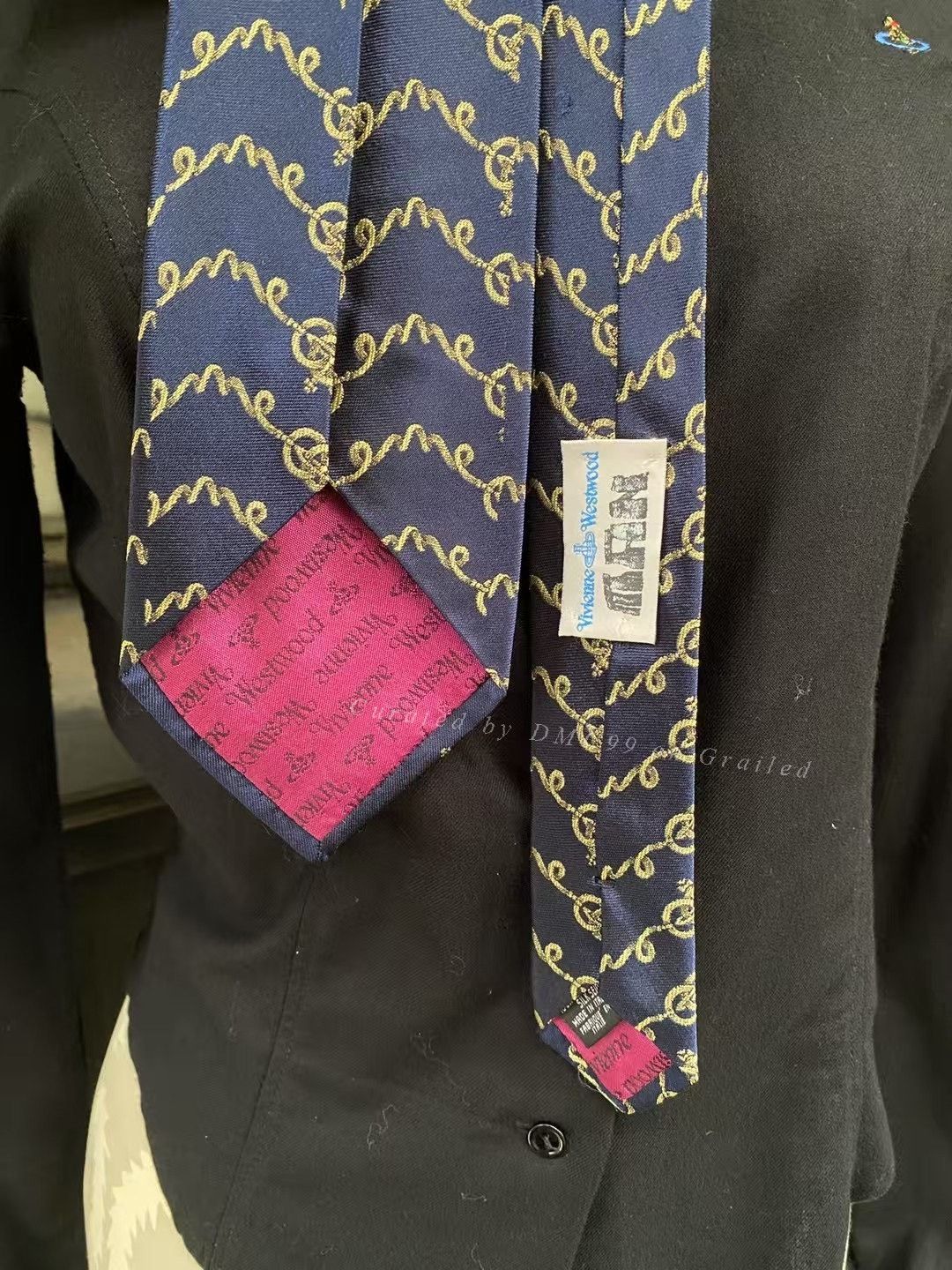 Vivienne Westwood Vivienne Westwood Navy Gold Rope Tie Size ONE SIZE - 3 Thumbnail