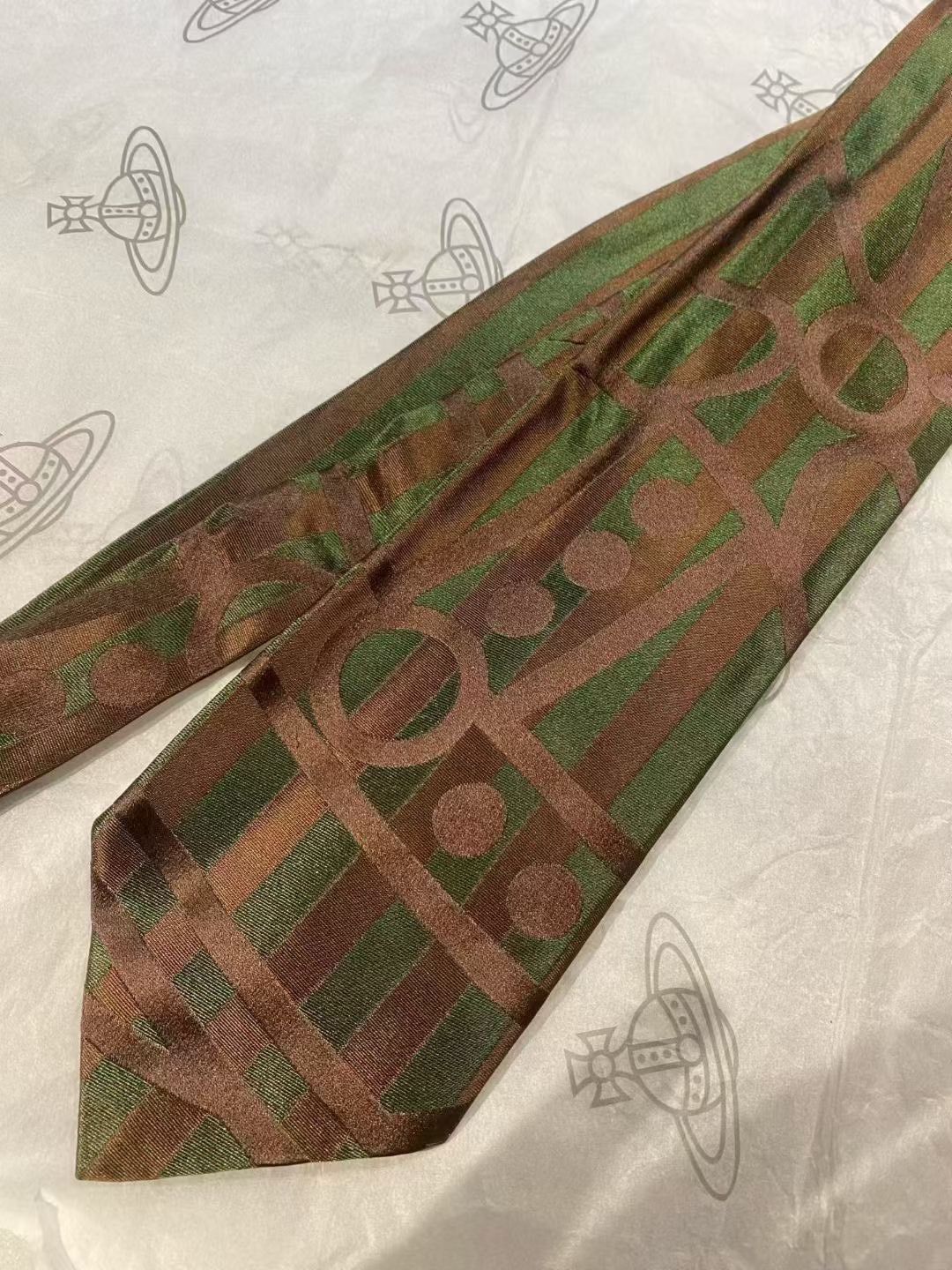 Vivienne Westwood Vivienne Westwood Military Green Stripe Saturn Tie Size ONE SIZE - 4 Thumbnail