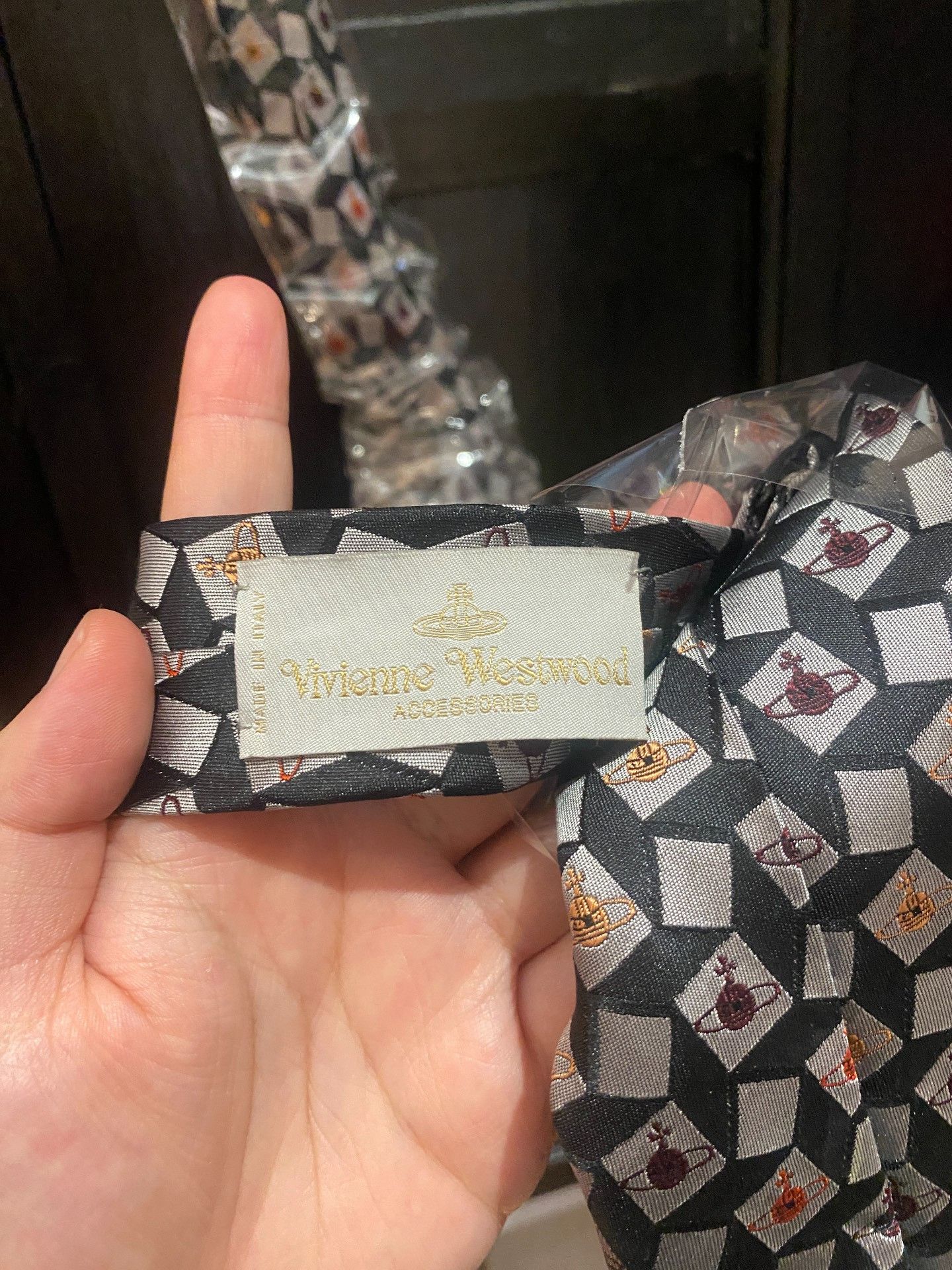 Vivienne Westwood Vivienne Westwood Saturn Argyle Tie Size ONE SIZE - 3 Thumbnail