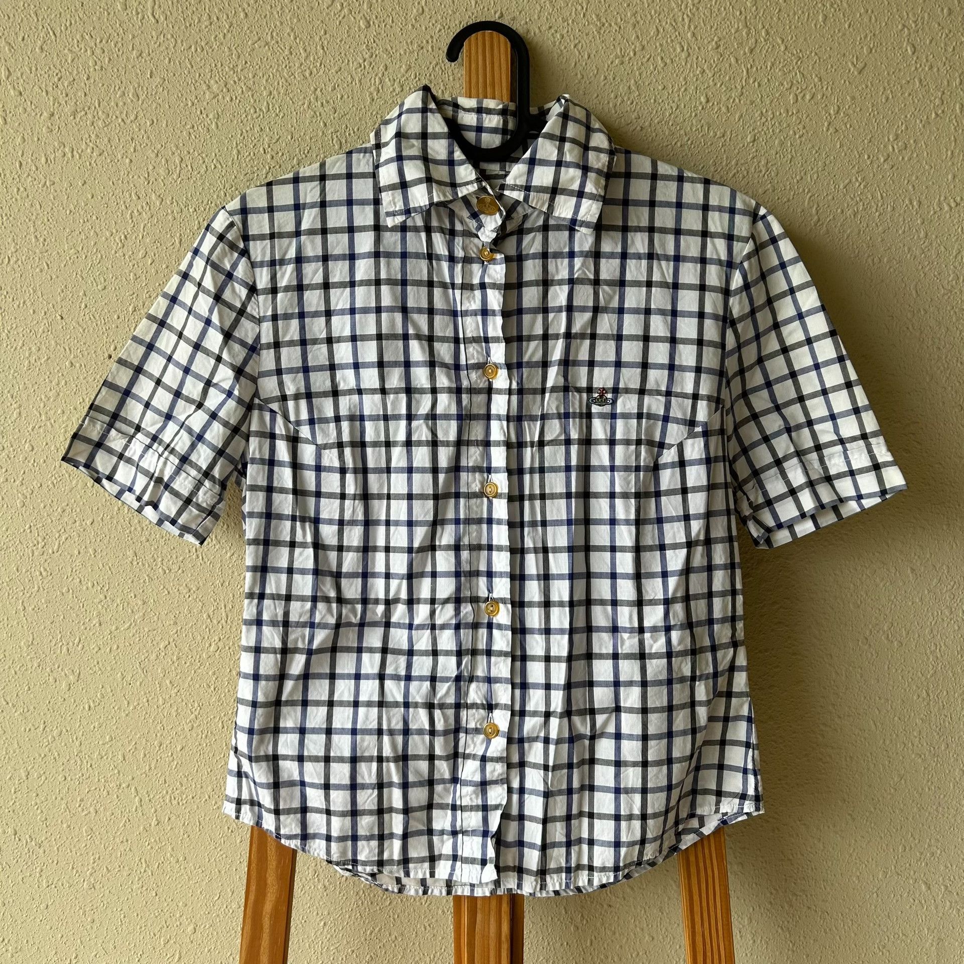 Vivienne Westwood Vivienne Westwood Vintage Plaid Short-Sleeve Shirt Size M / US 6-8 / IT 42-44 - 2 Thumbnail