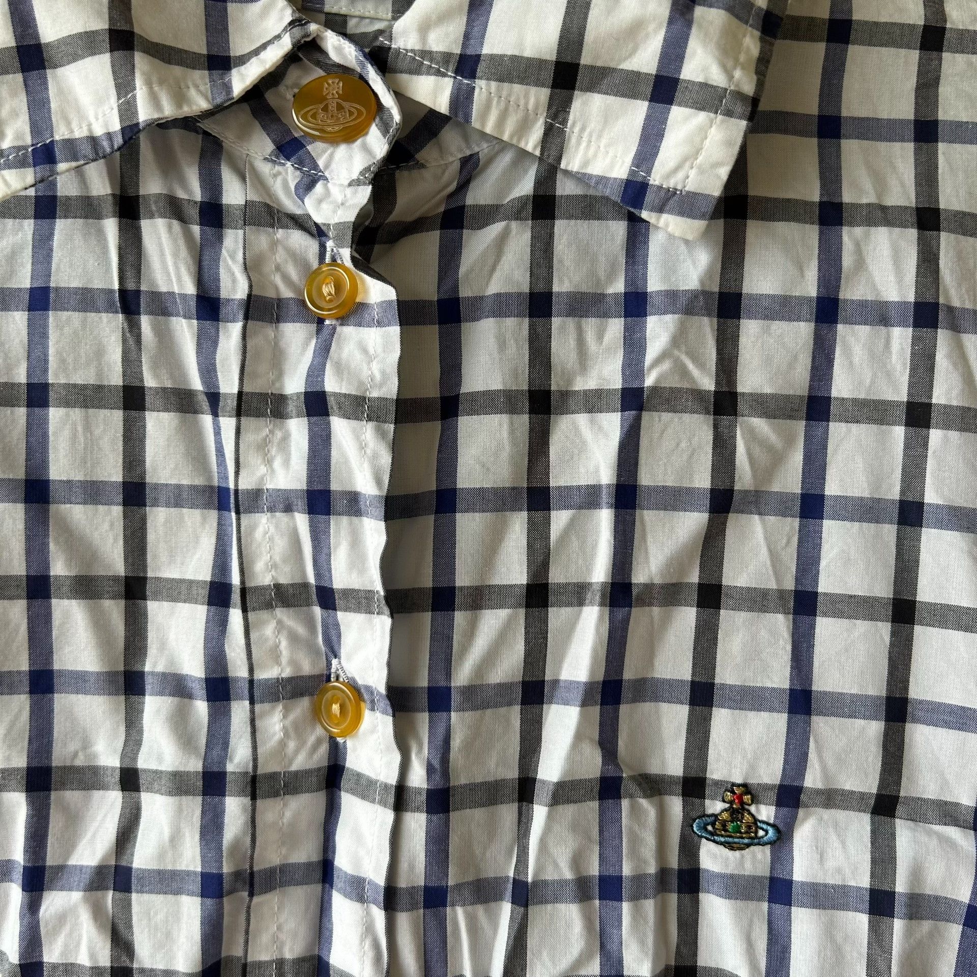 Vivienne Westwood Vivienne Westwood Vintage Plaid Short-Sleeve Shirt Size M / US 6-8 / IT 42-44 - 4 Thumbnail