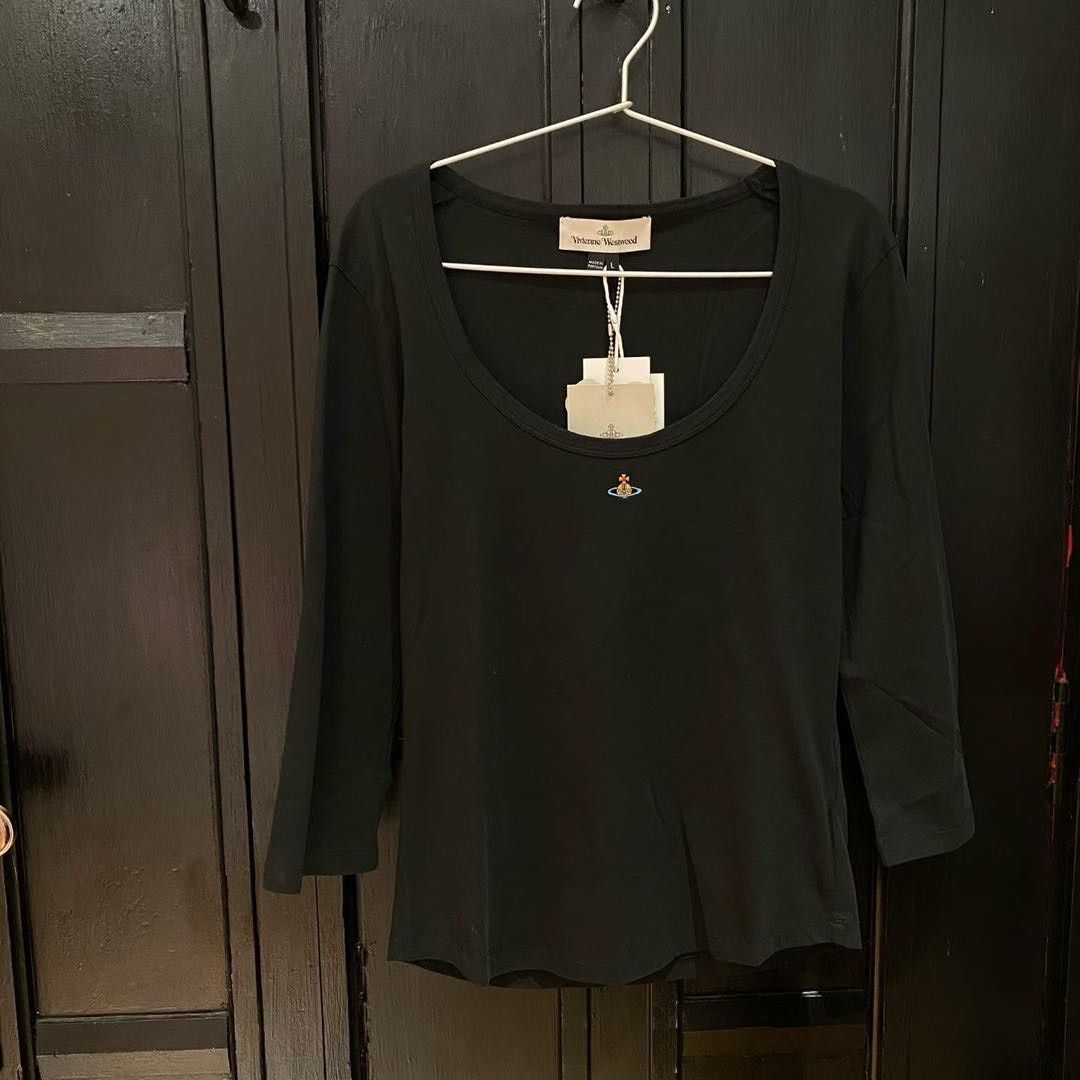 Vivienne Westwood Vivienne Westwood Mid-Sleeve Saturn Top Size L / US 10 / IT 46 - 2 Thumbnail
