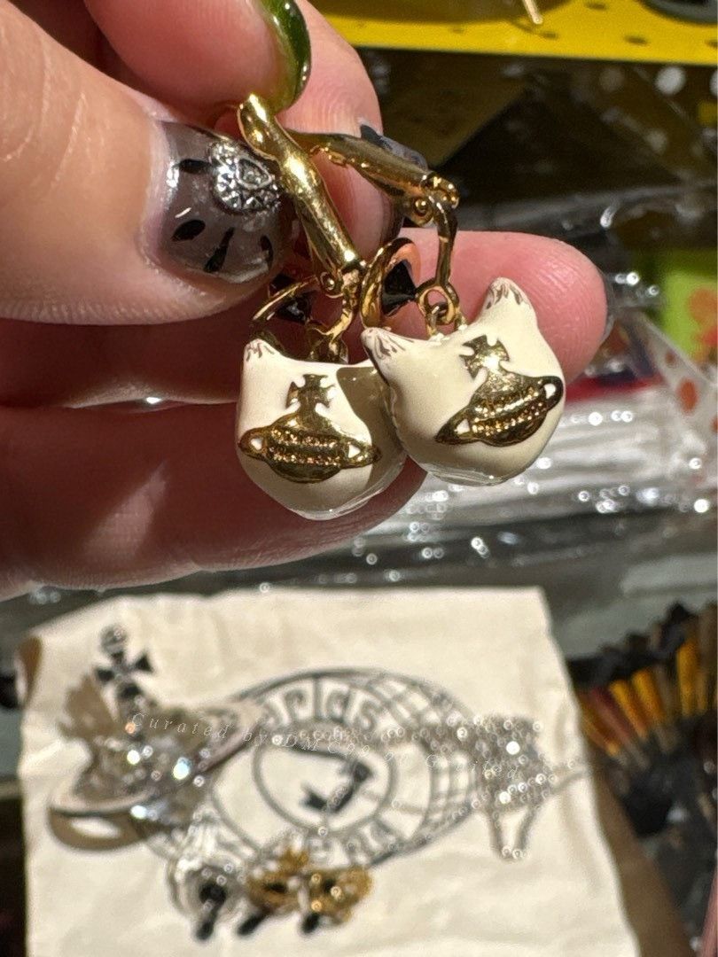 Vivienne Westwood Vivienne Westwood 3D Saturn Cat Earrings Size ONE SIZE - 3 Thumbnail