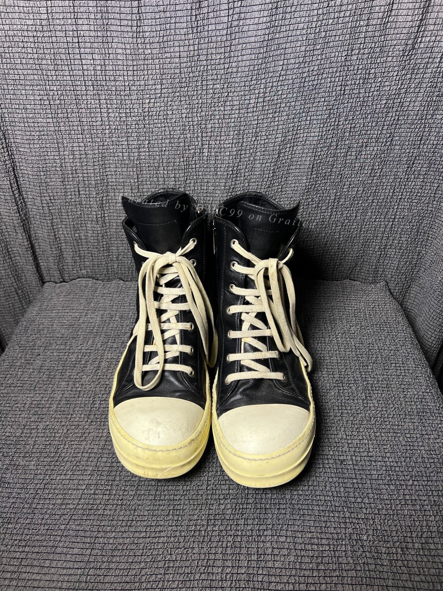 Rick Owens Rick Owens 17ss Leather High-Top Sneakers Size US 9 / EU 42 - 2 Thumbnail
